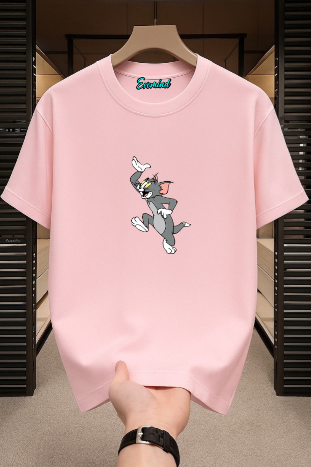 Evomind Çizgi Karakter Baskılı Unisex T-shirt