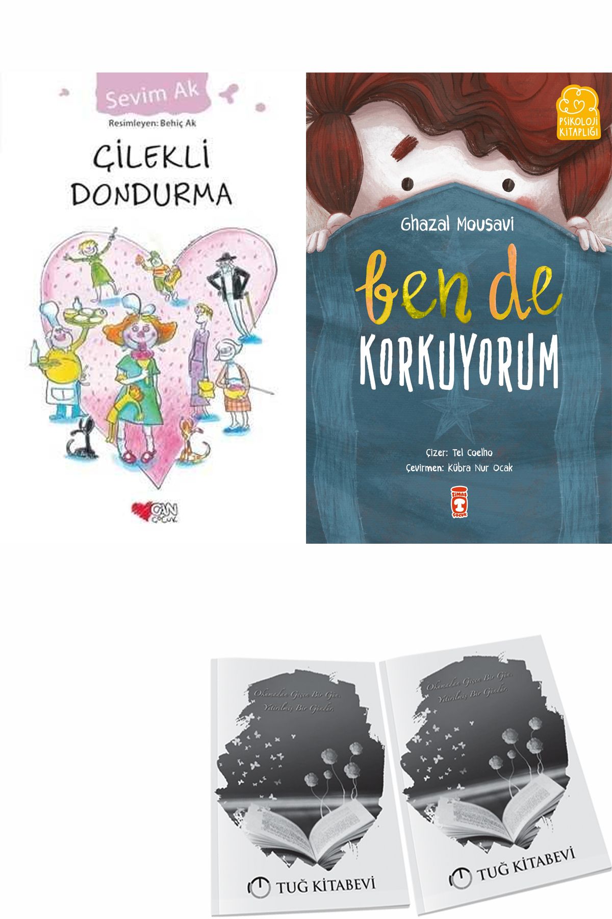 Can Yayınları Çilekli Dondurma ve Ben de Korkuyorum + Hediyeli
