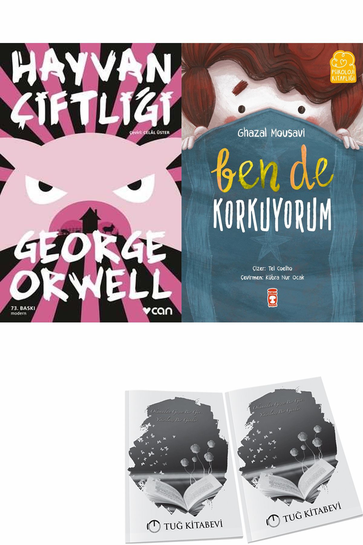 Can Yayınları Hayvan Çiftliği ve Ben de Korkuyorum + Hediyeli