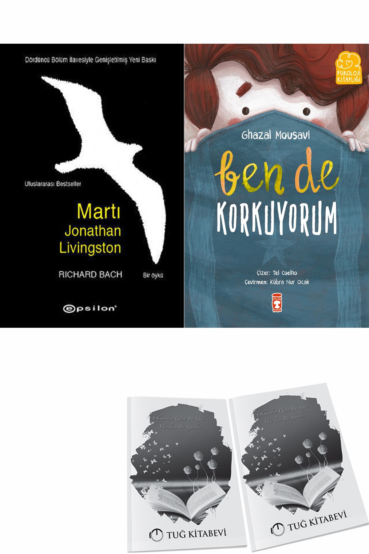 Epsilon Yayınevi Martı Jonathan Livingston ve Ben de Korkuyorum + Hediyeli