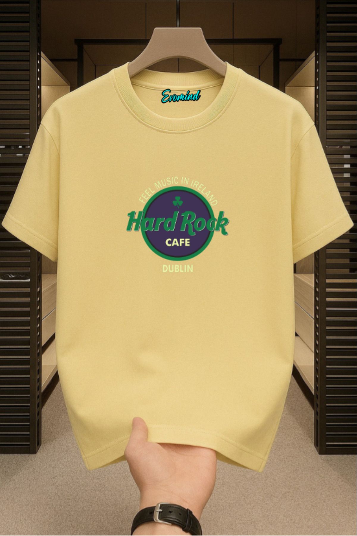 Evomind Hard Rock Baskılı Unisex T-shirt