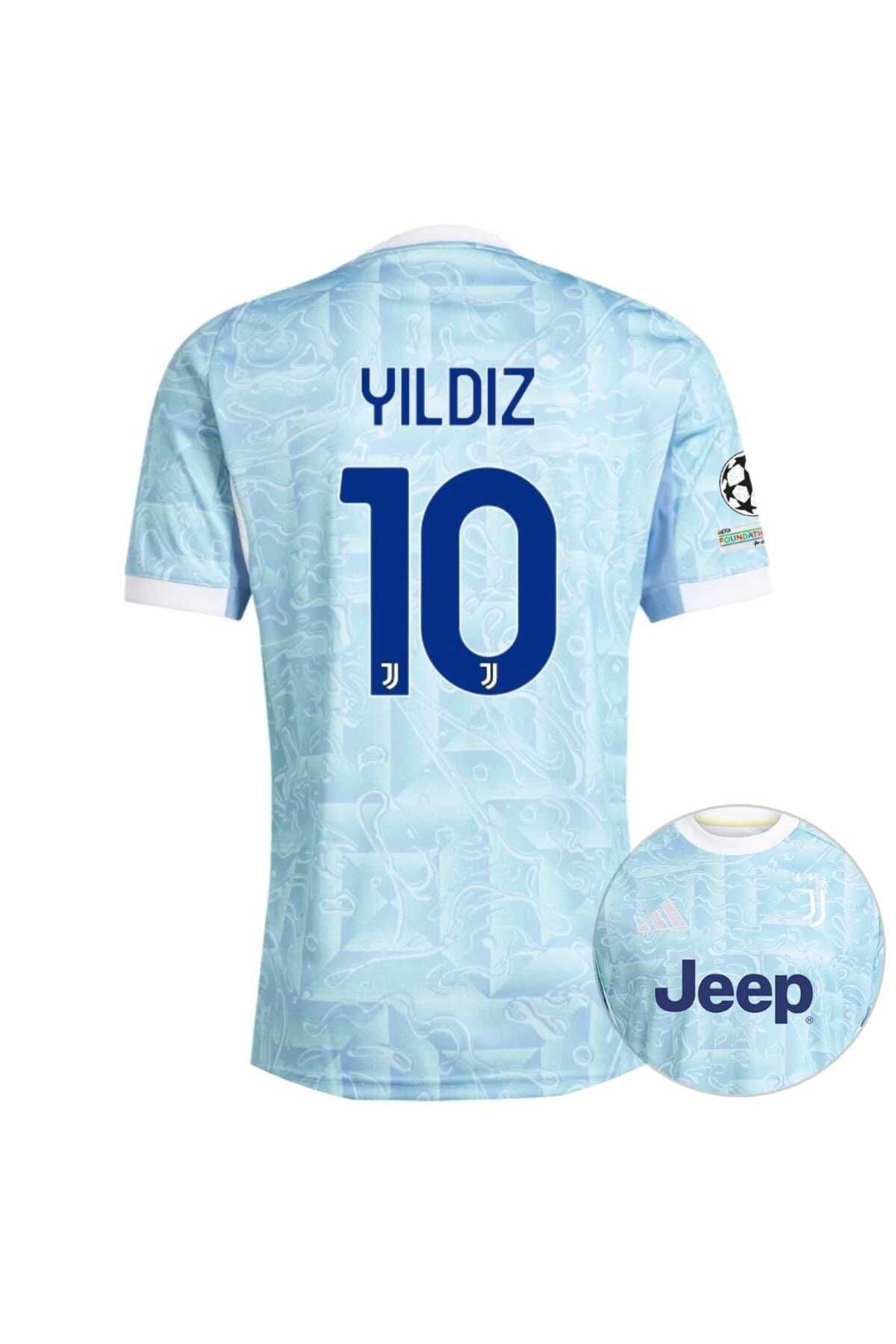 BYSPORTAKUS Juventus 2025-26 Yeni Sezon Kenan Yıldız Deplasman Forması (Mavi)