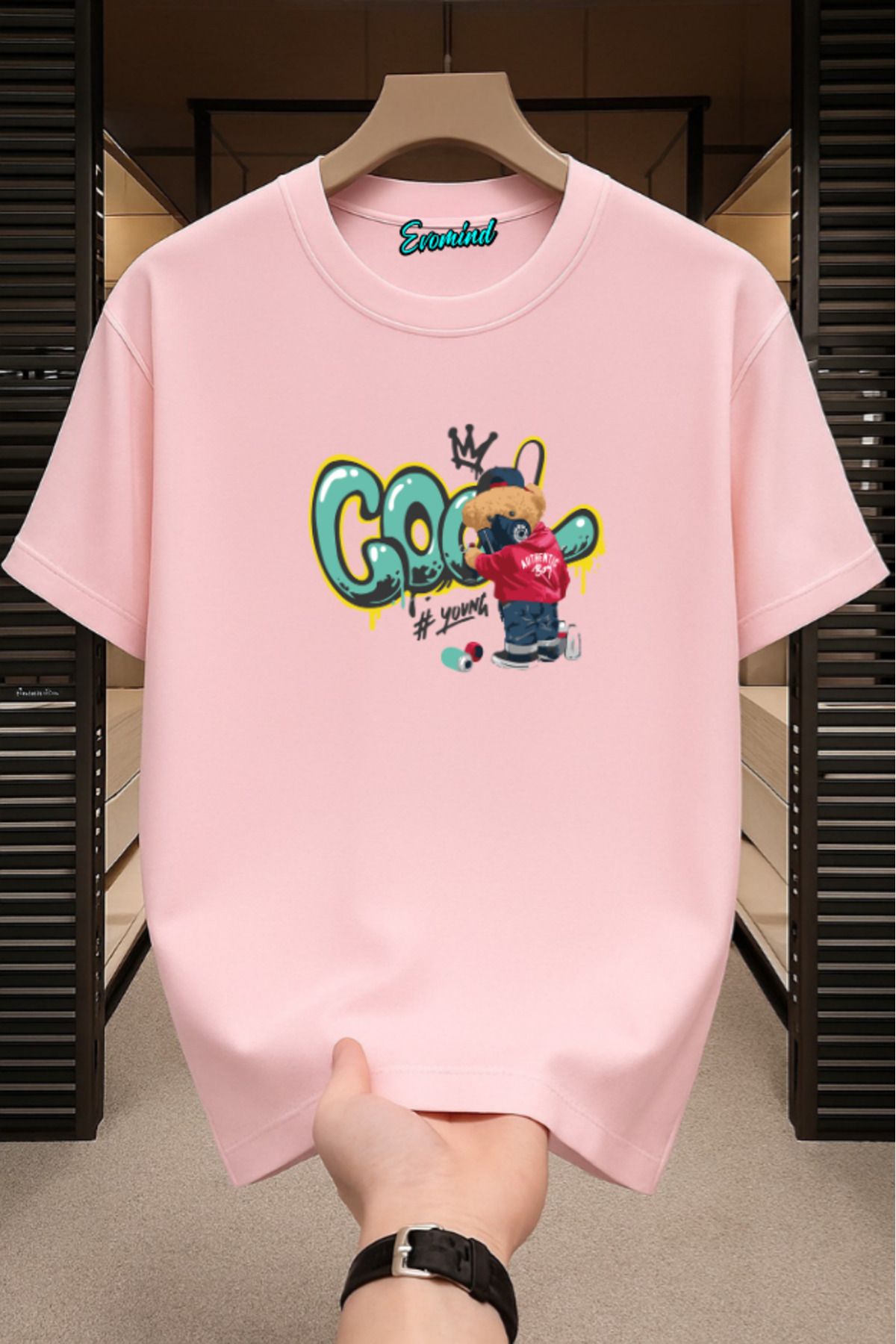 Evomind Cool Ayı Baskılı Unisex T-shirt