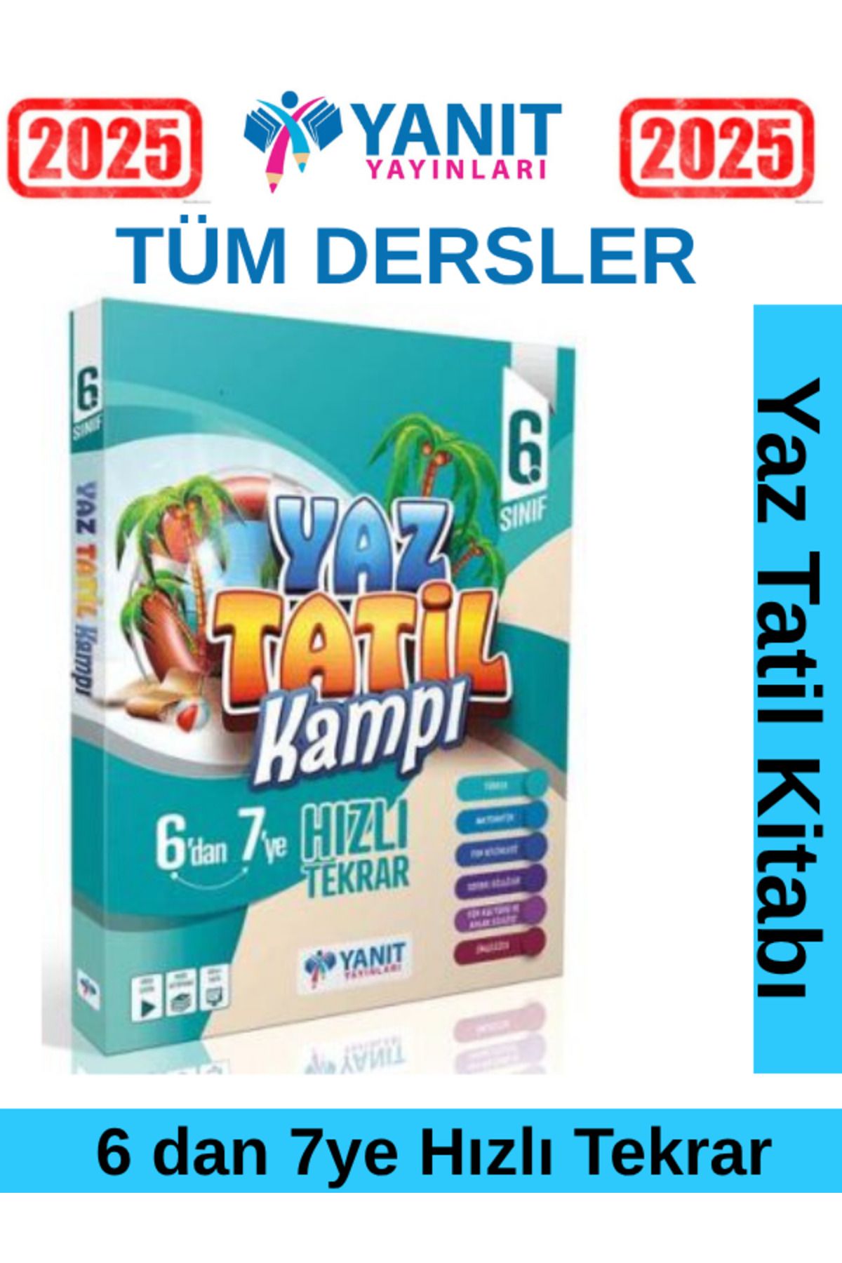 Bilfen Yayıncılık Yanıt Yayınları Güncel 6'dan 7'ye HIZLI TEKRAR Yaz Tatil Kamp Kitabı