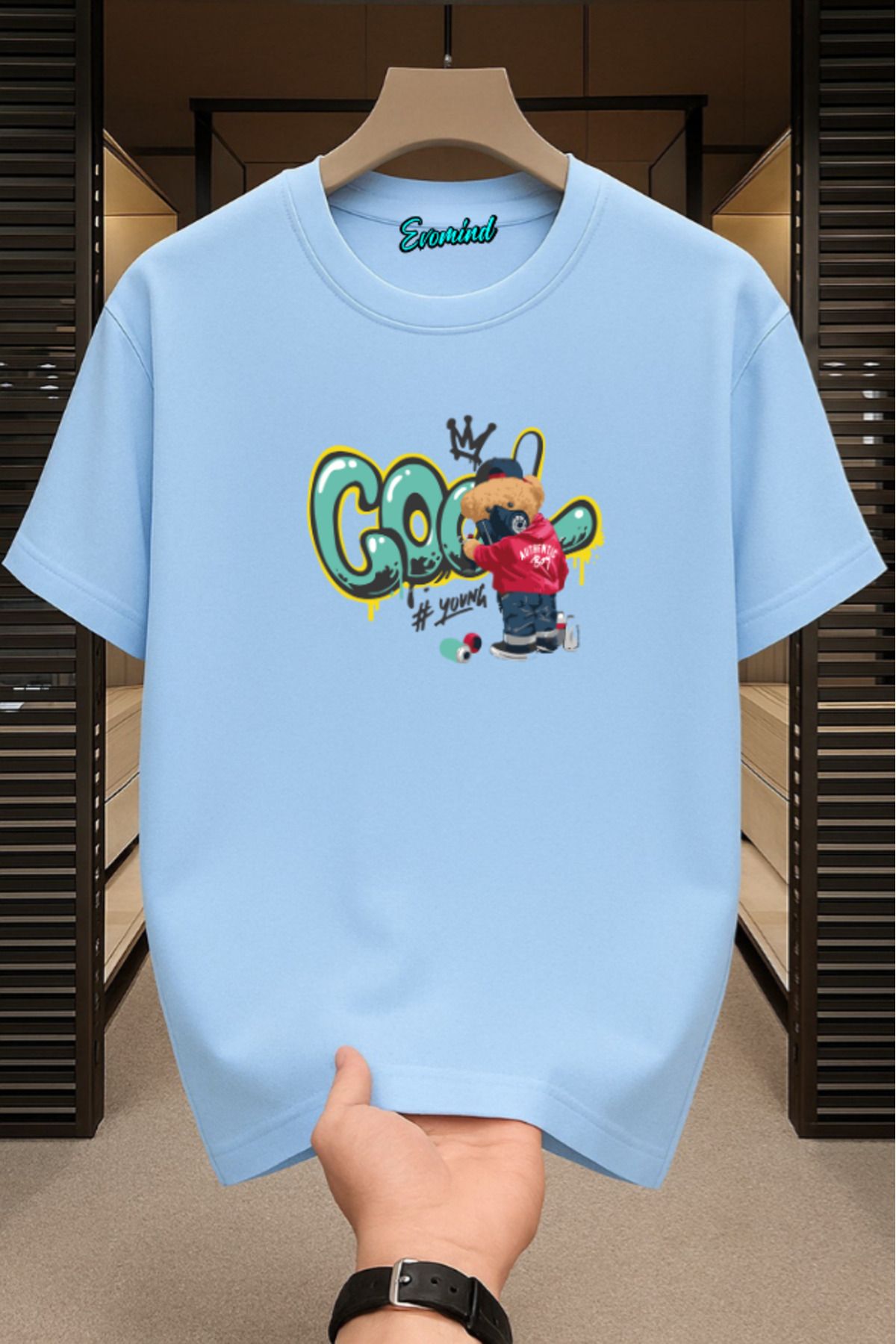 Evomind Cool Ayı Baskılı Unisex T-shirt