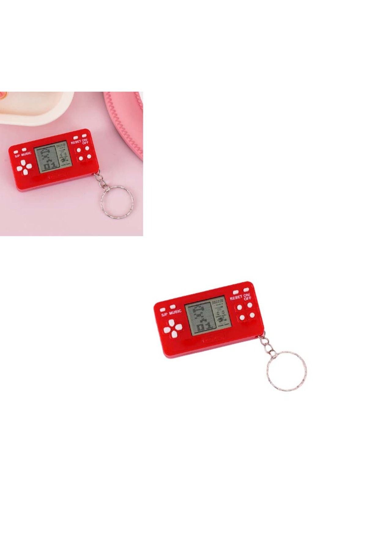 Paras Ticaret Mini Game Boy Anahtarlık Mini El Atarisi Anahtarlık (1 ADET) (EBAT: 6,1 cm x 3,3 cm x 1,4 cm)