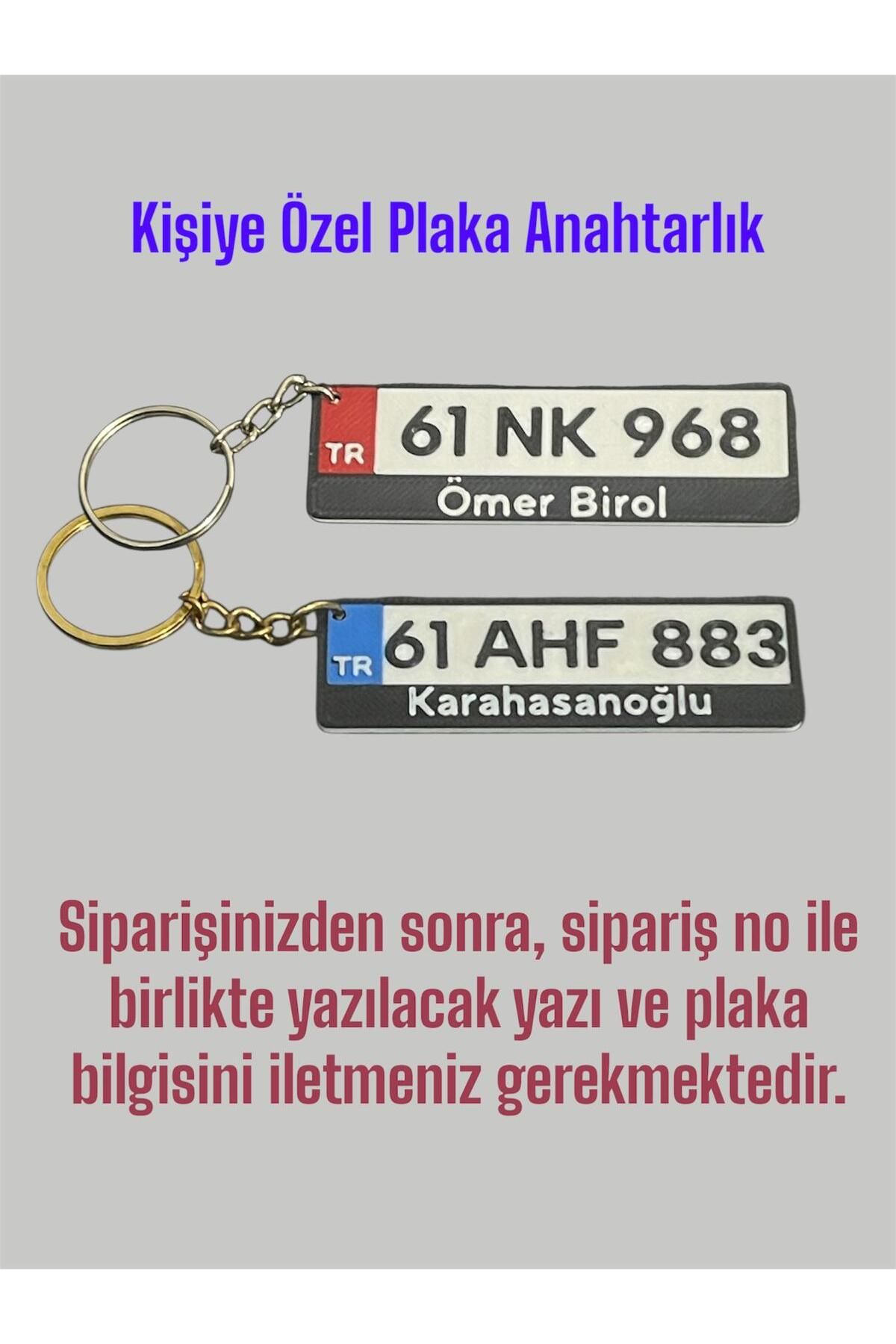 KARAHASANOĞLU MAKİNE Plaka Anahtarlık Kişiye Özel