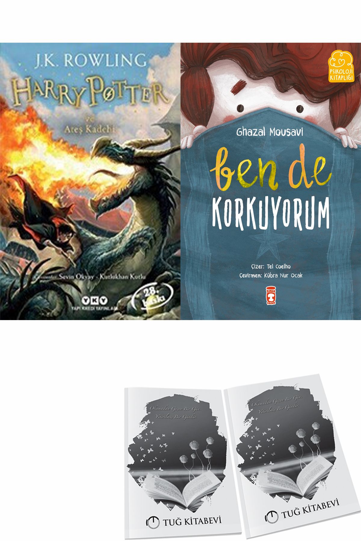 Yapı Kredi Yayınları Harry Potter ve Ateş Kadehi ve Ben de Korkuyorum + Hediyeli