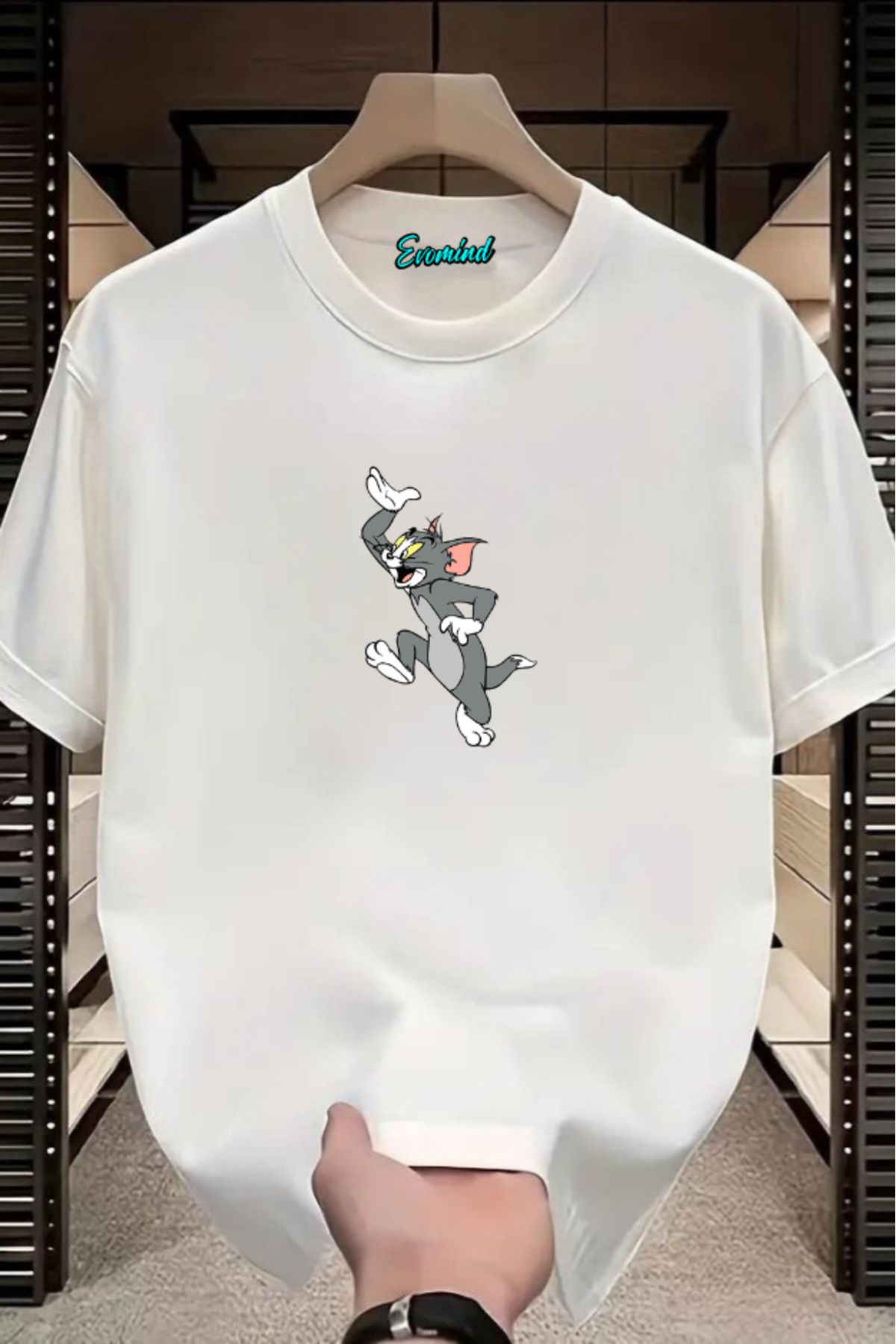 Evomind Çizgi Karakter Baskılı Unisex T-shirt