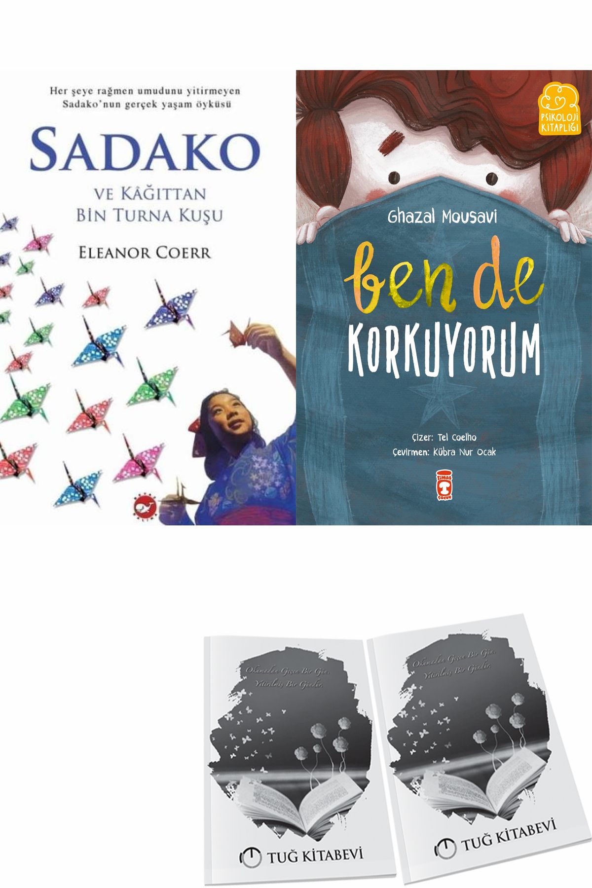 Beyaz Balina Yayınları Sadako ve Kağıttan Bir Turna Kuşu ve Ben de Korkuyorum + Hediyeli