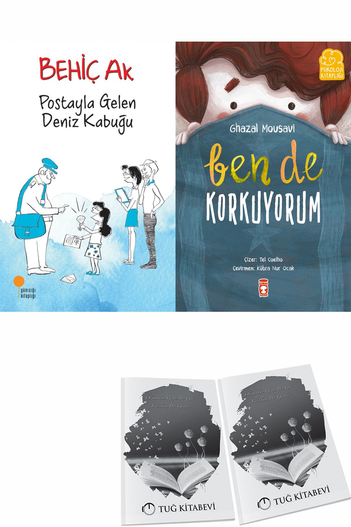 Günışığı Kitaplığı Postayla Gelen Deniz Kabuğu ve Ben de Korkuyorum + Hediyeli