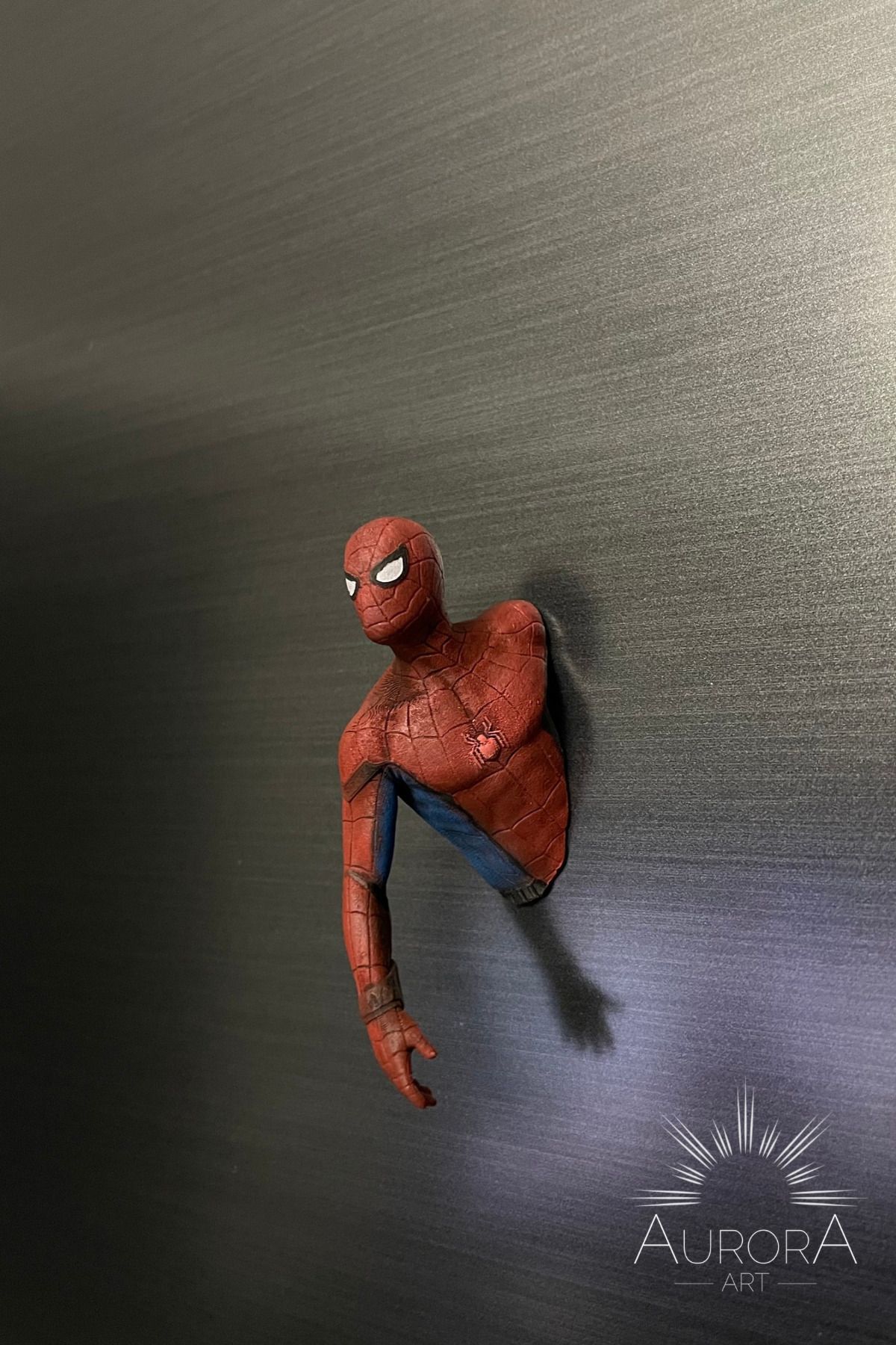 Aurora Art Spider-Man El Boyama 3D Reçine Magnet | Marvel Temalı Mıknatıslı Koleksiyonluk Figür