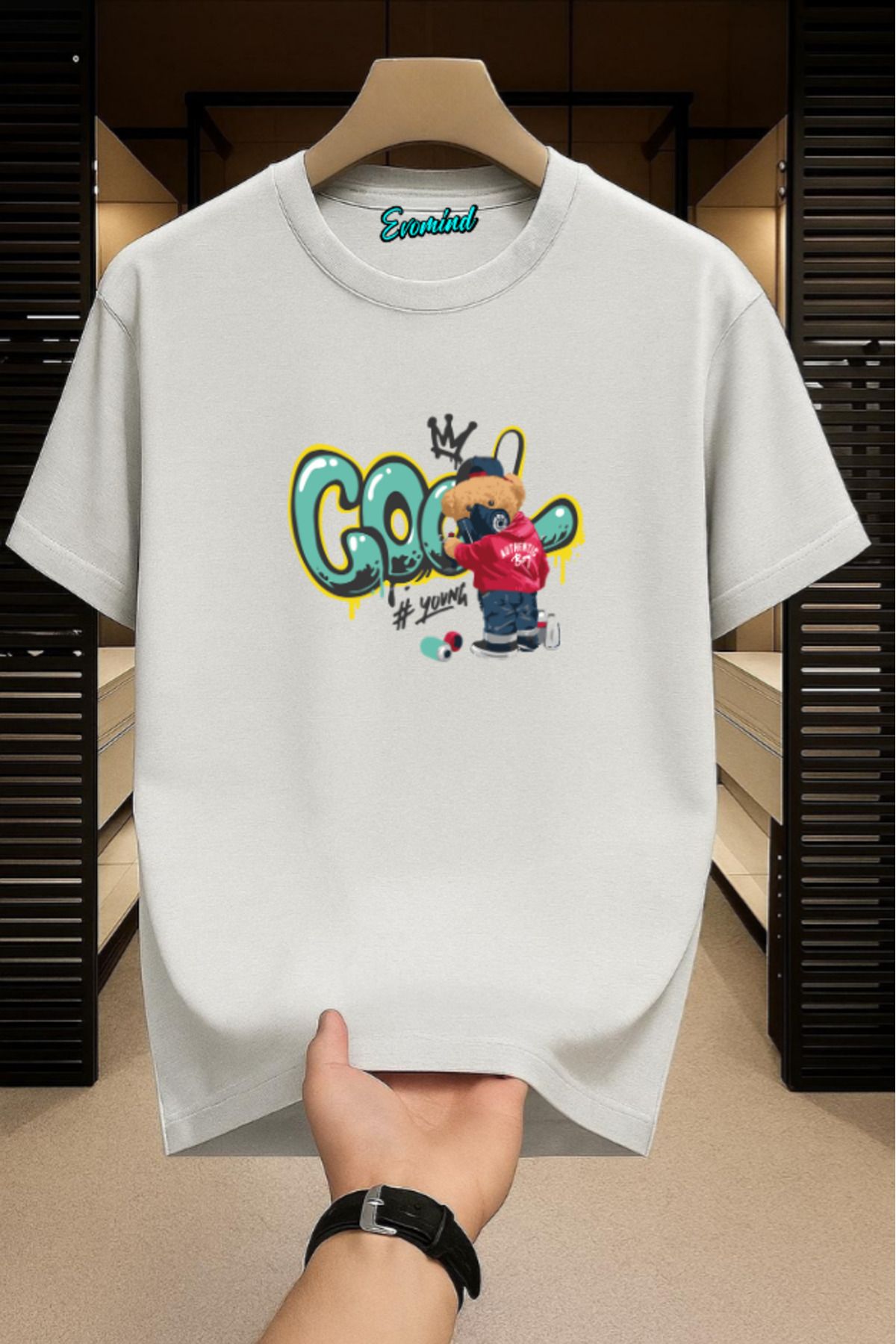 Evomind Cool Ayı Baskılı Unisex T-shirt