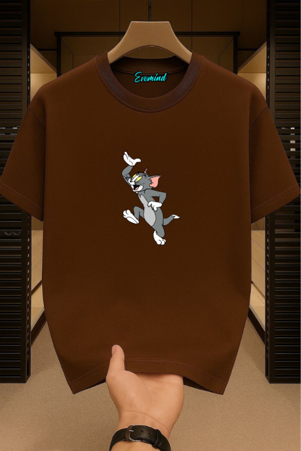 Evomind Çizgi Karakter Baskılı Unisex T-shirt