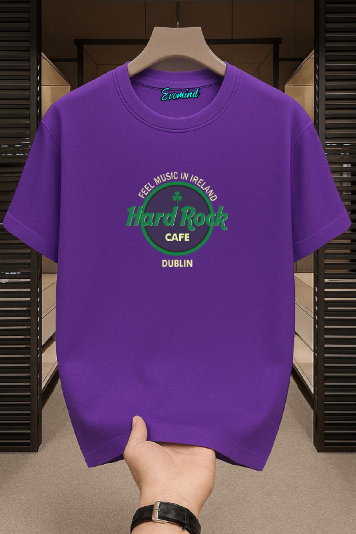 Evomind Hard Rock Baskılı Unisex T-shirt