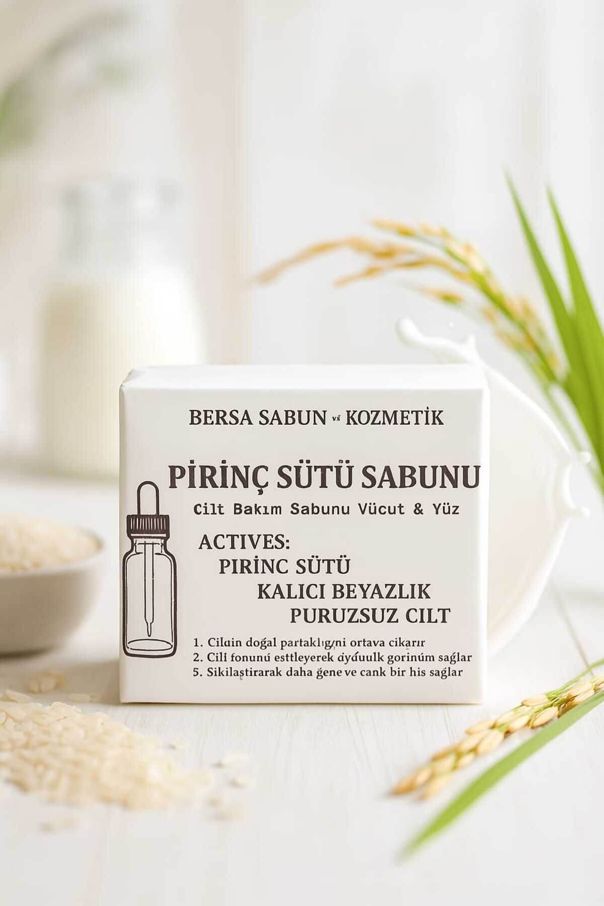 Home Pirinç Sütü & Kojik Asit Sabunu – Cilt Aydınlatıcı, & Doğal Bakım Sabunu 2 Adet