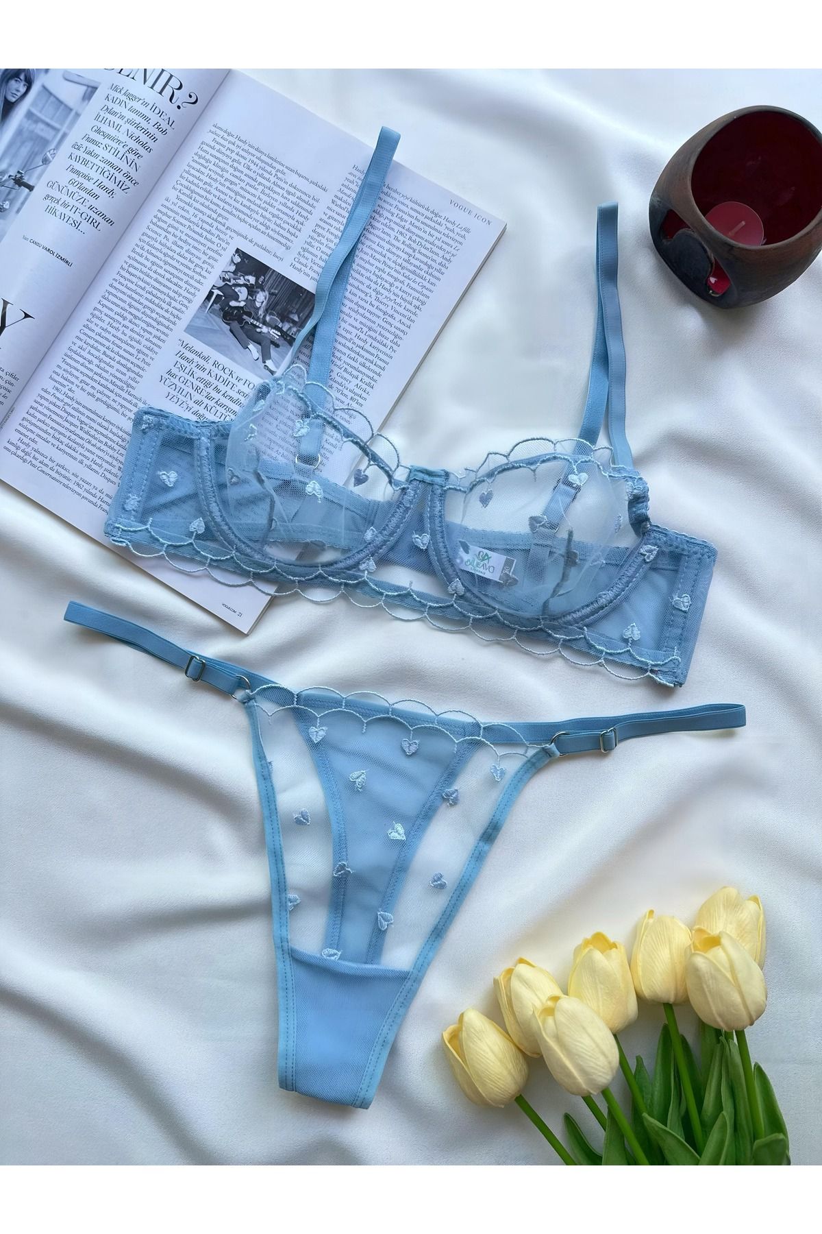 Ht Sağlık Kalpli Sütyen Takımı Bralet Set