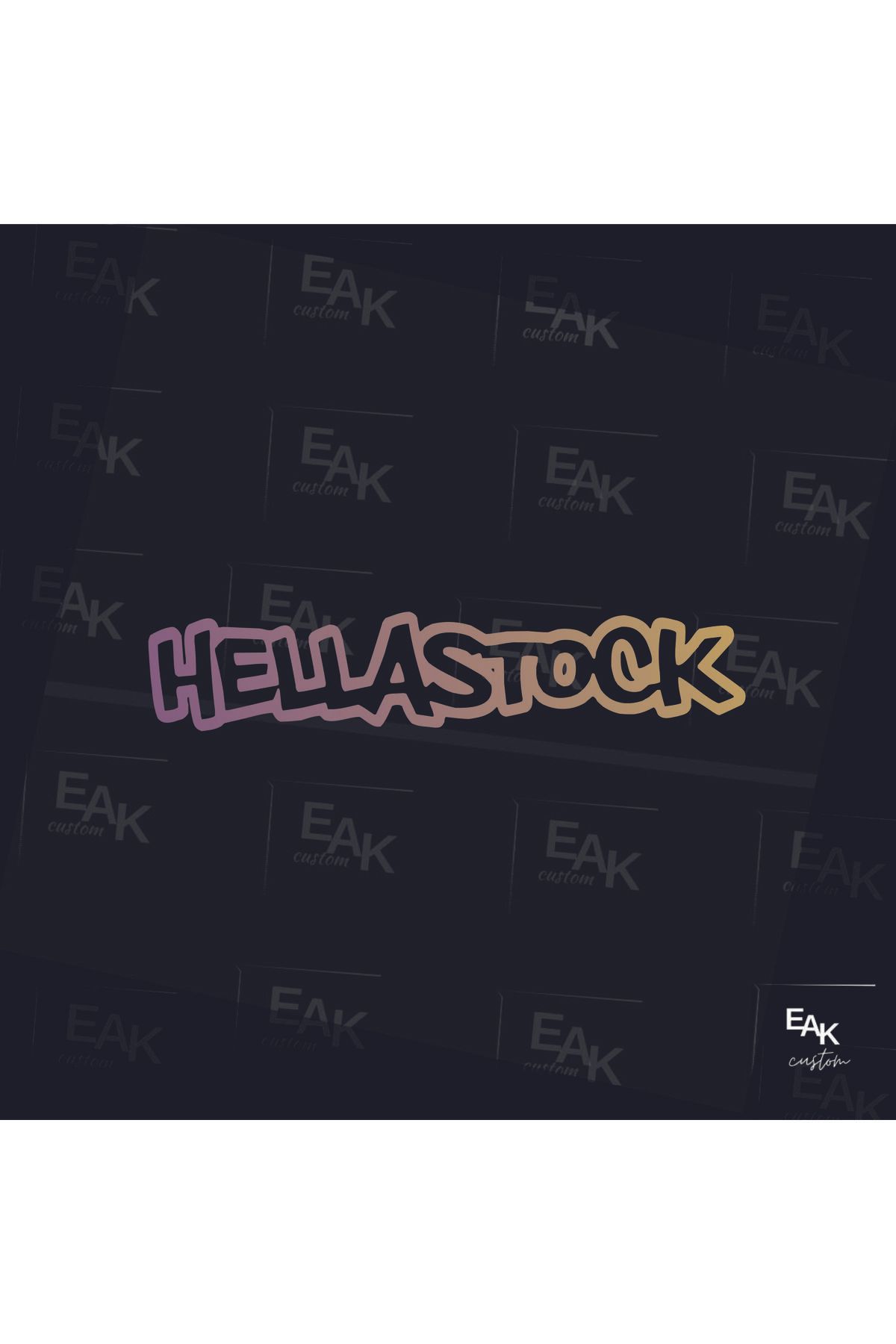 eakcustom HELLASTOCK oto sticker (20cm x 4cm)