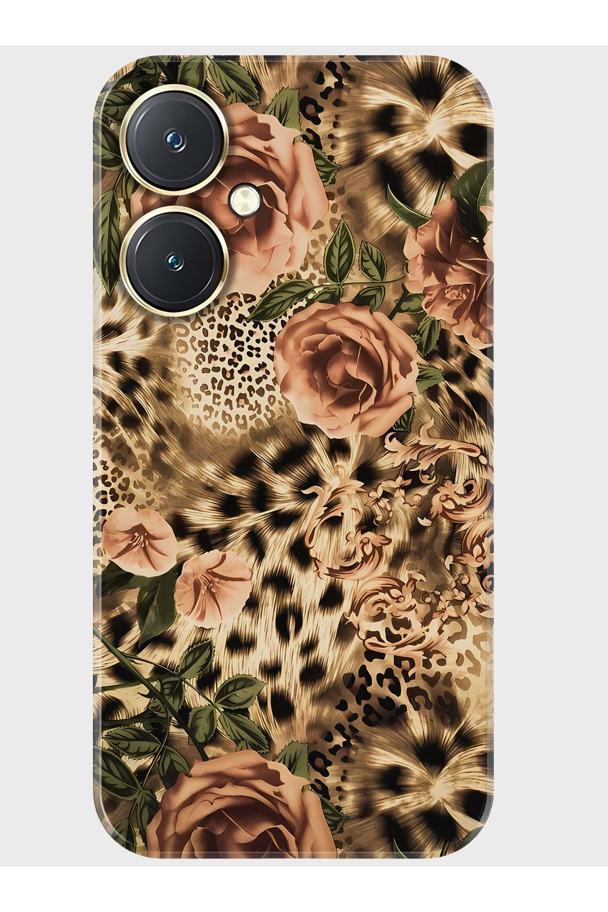 Activist Samsung Galaxy A04 Kılıf Baskılı Silikon Kapak - leopar_gül