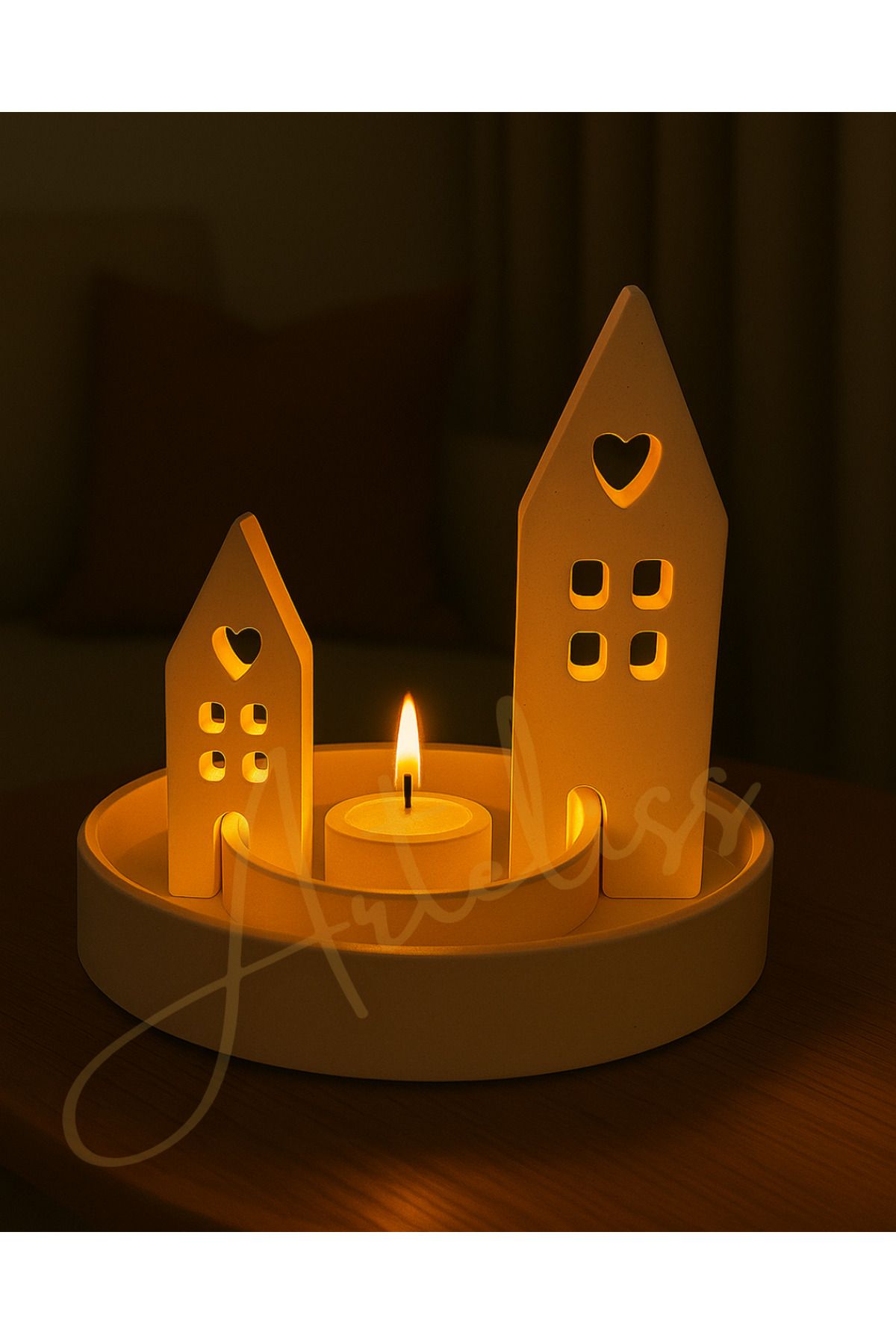 Arteliss Dekoratif Ev Temalı Şamdan/Tealight Standı