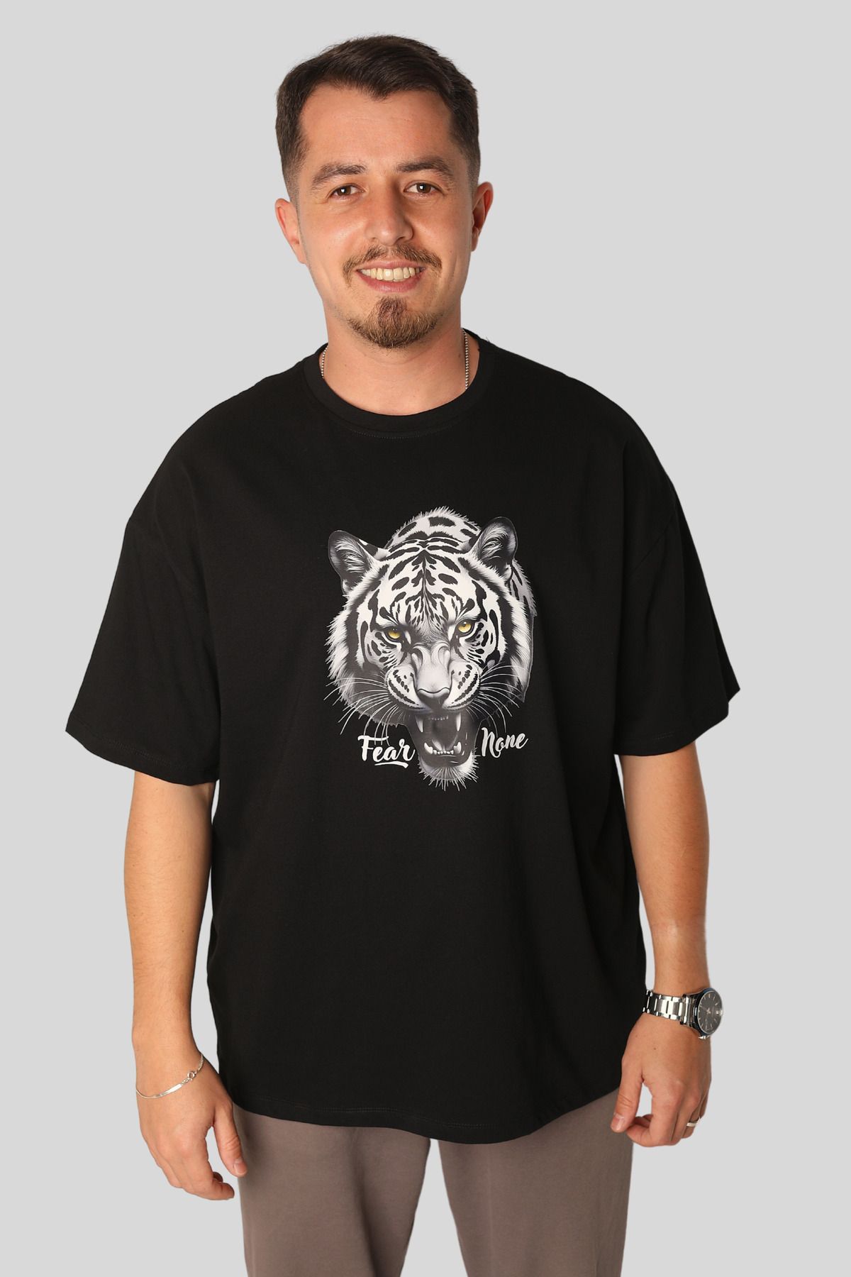 ESNOA Oversize Siyah T-shirt %100 Pamuk – Unisex Streetwear Tasarım Baskılı