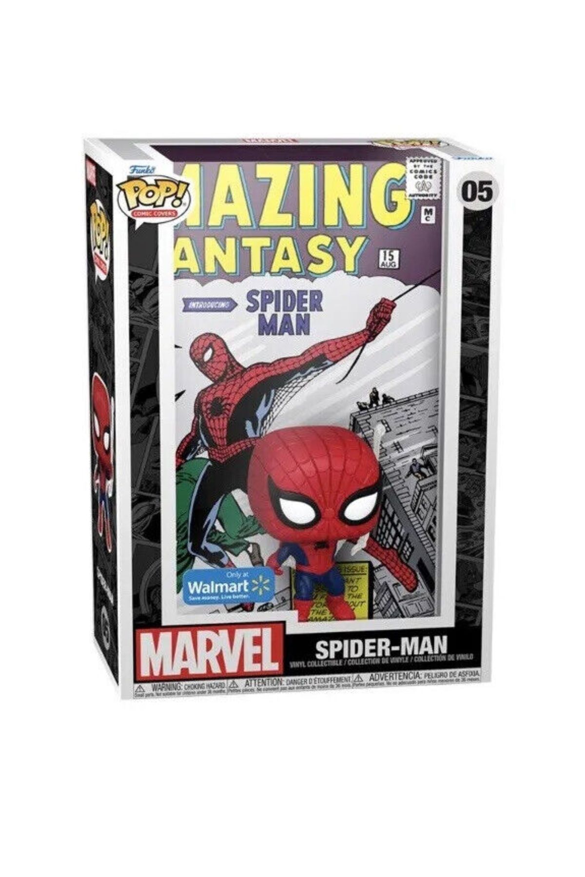 Funko Pop Cover! Marvel: Amazing Spider-Man (Exc), Collectible Action Vinyl Figure