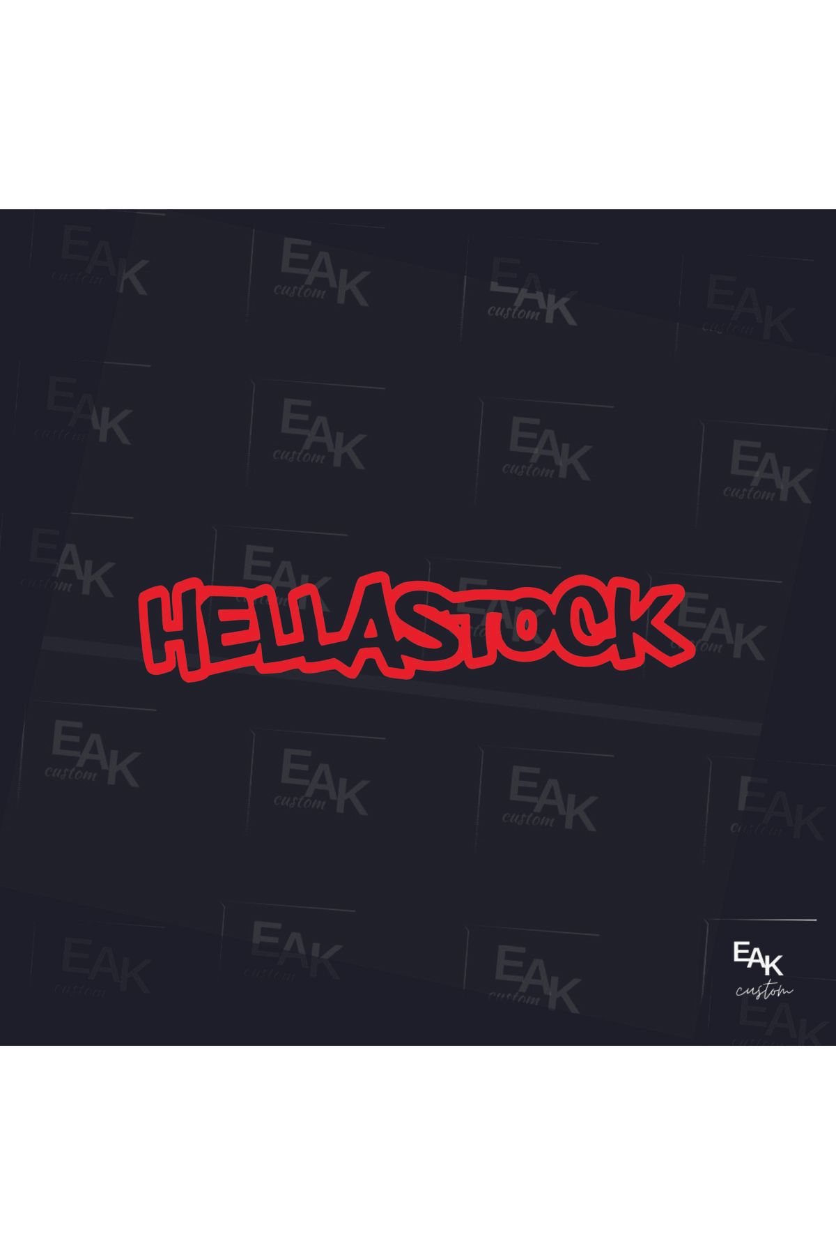 eakcustom HELLASTOCK oto sticker (20cm x 4cm)