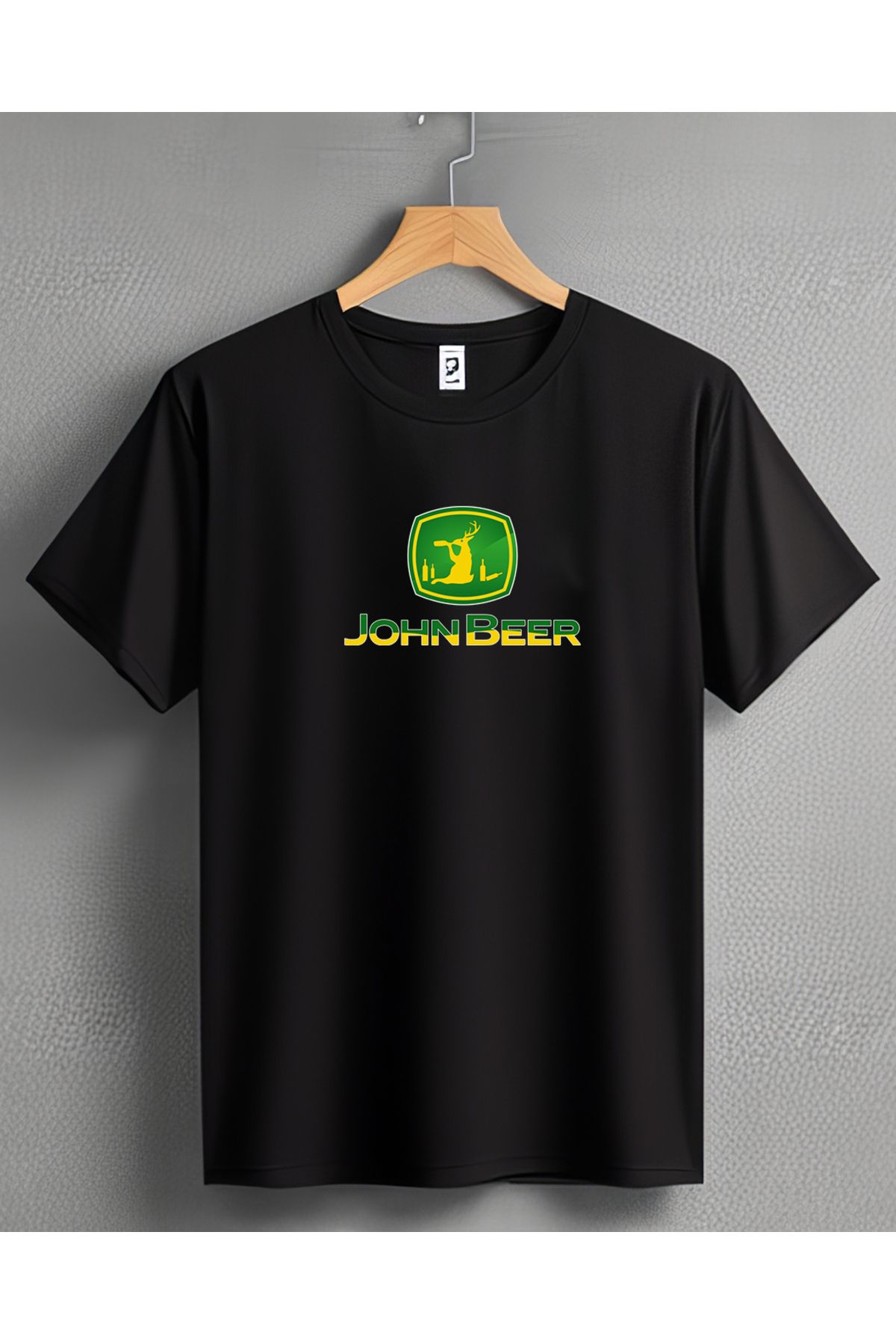 ONUR KANGAL John Deere Traktör Baskılı Sıfır Yaka Premium Tişört -TM2049
