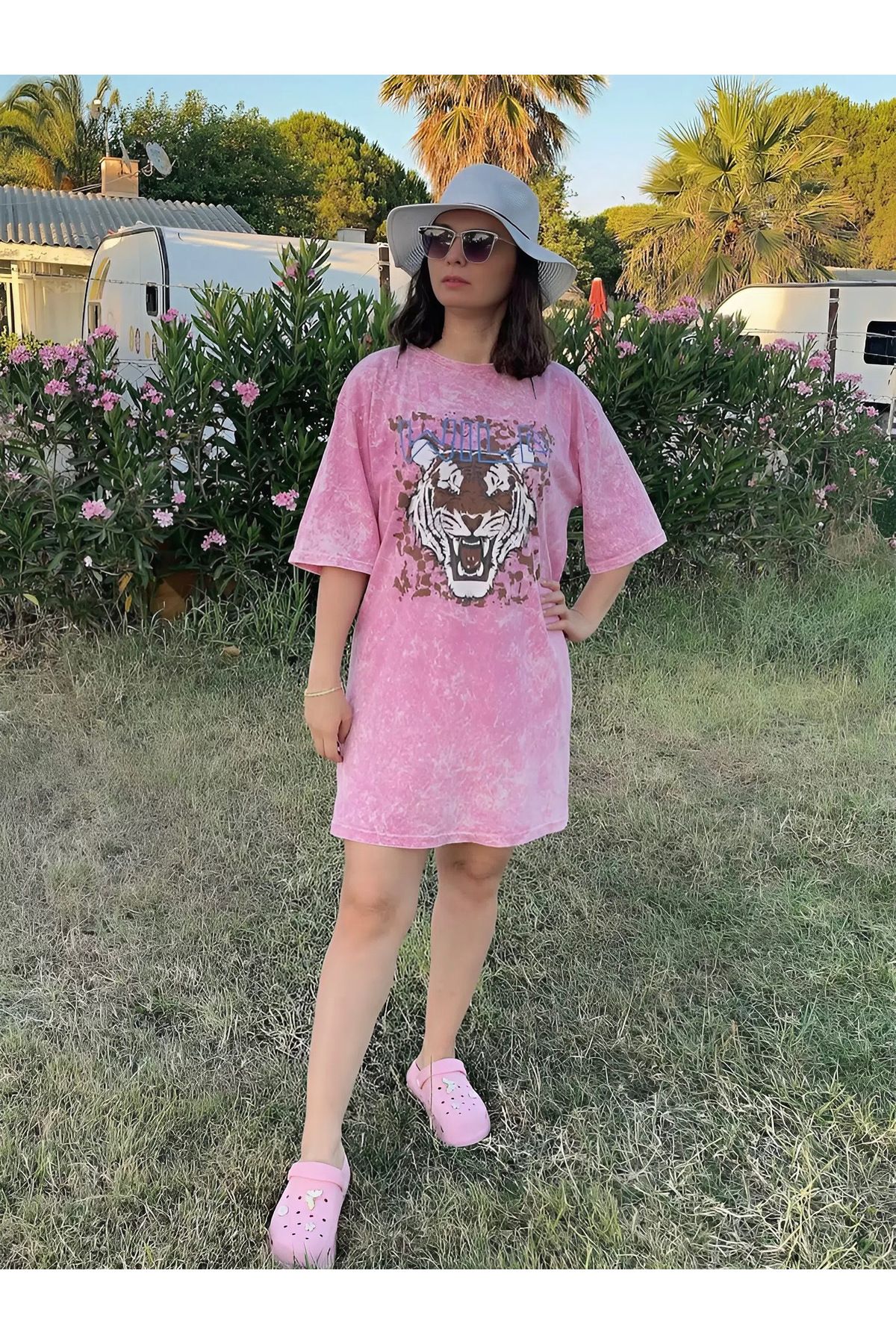 Tunicom Baskılı tshirt elbise