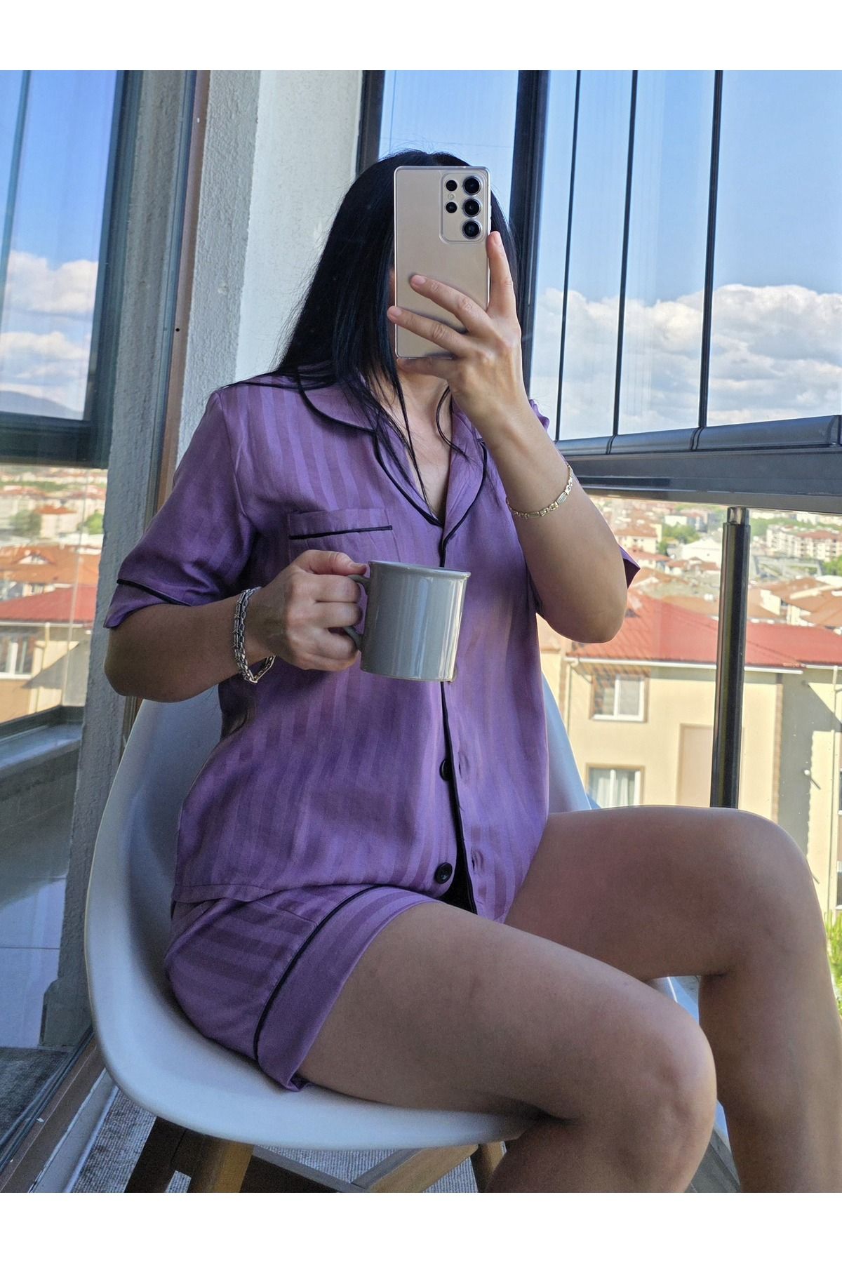 noir boutique Şortlu Pijama Takımı
