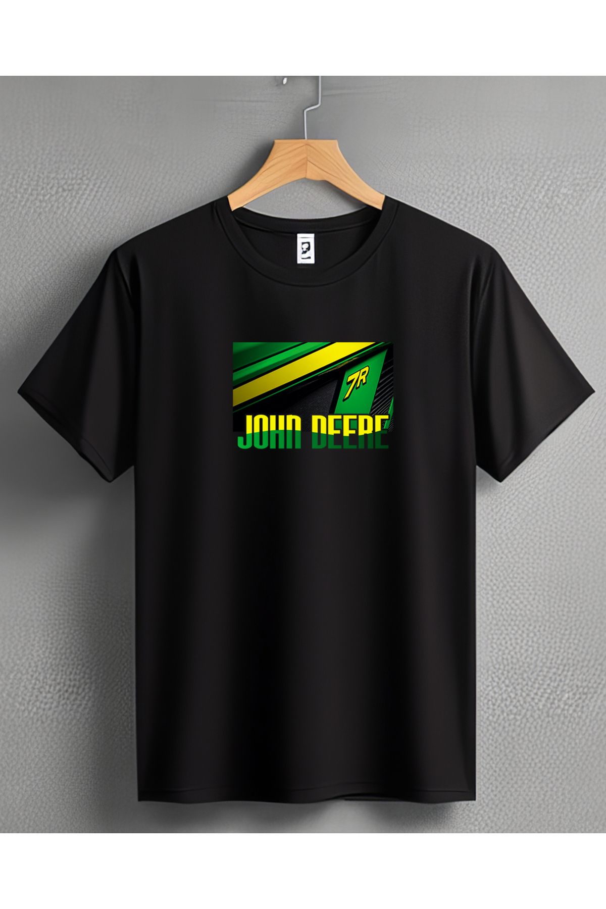 ONUR KANGAL John Deere Traktör Baskılı Sıfır Yaka Premium Tişört -TM2051