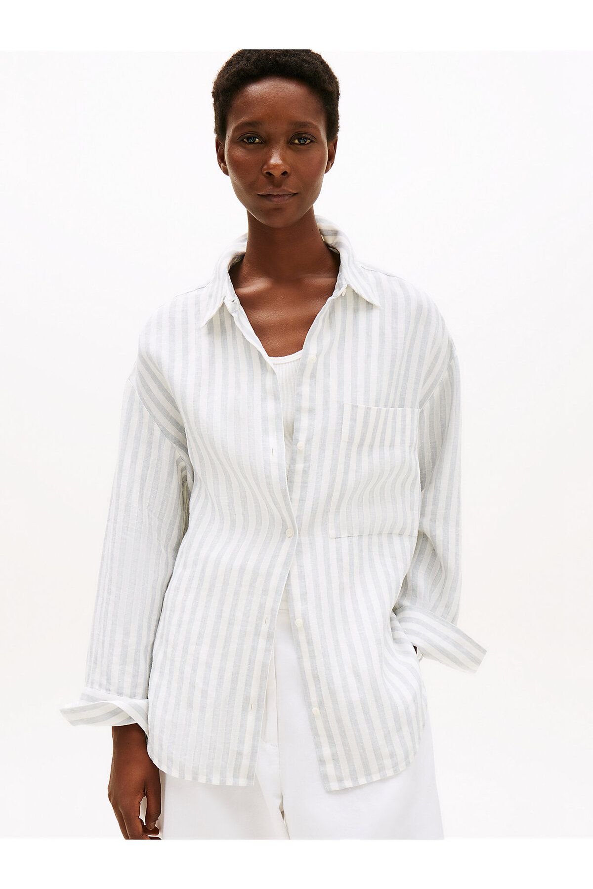 Tommy Hilfiger Oversized Fit Linen Shirt