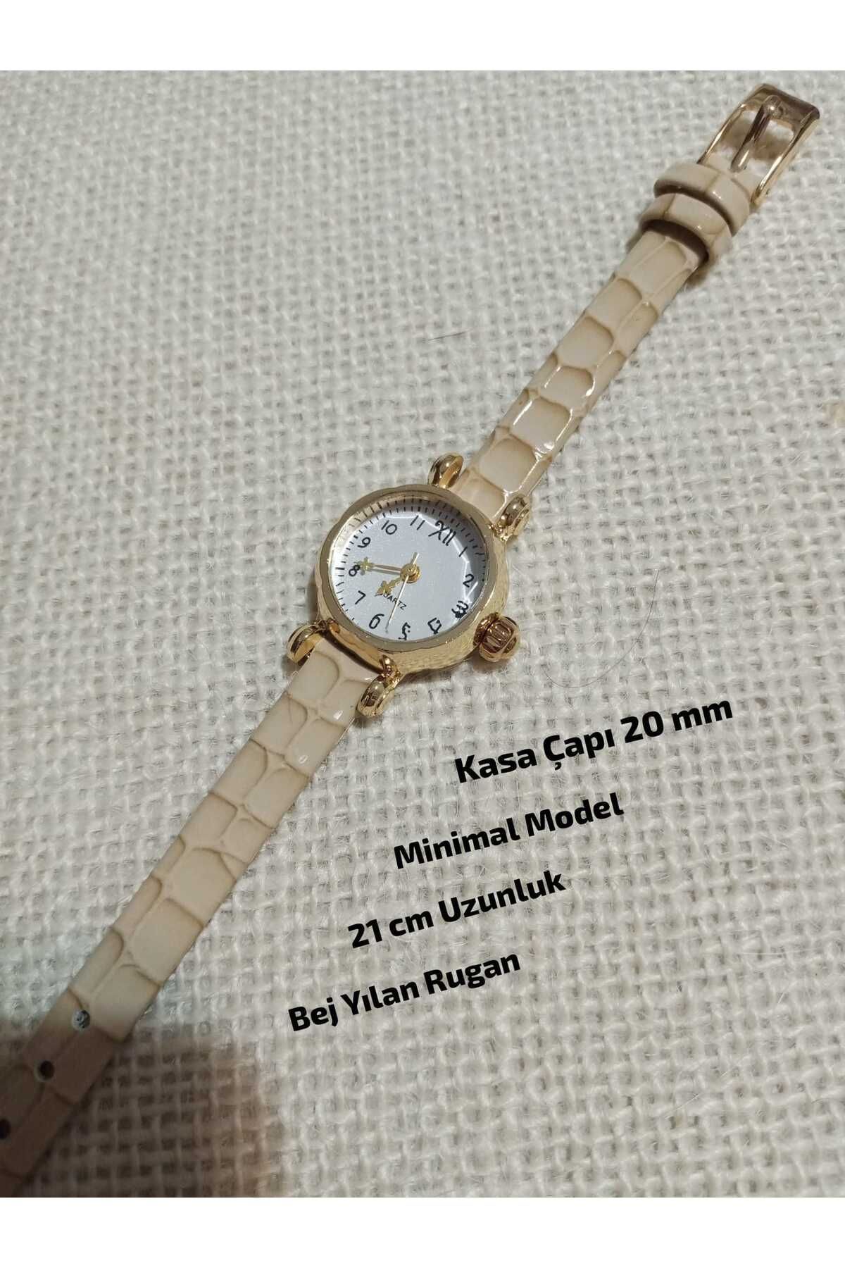 Brality Retro Minimal Model Vintage Still GOLD Kasa Kadın Kol Saati.. Rakamlı Detaylı.. Bej Kordon 0112