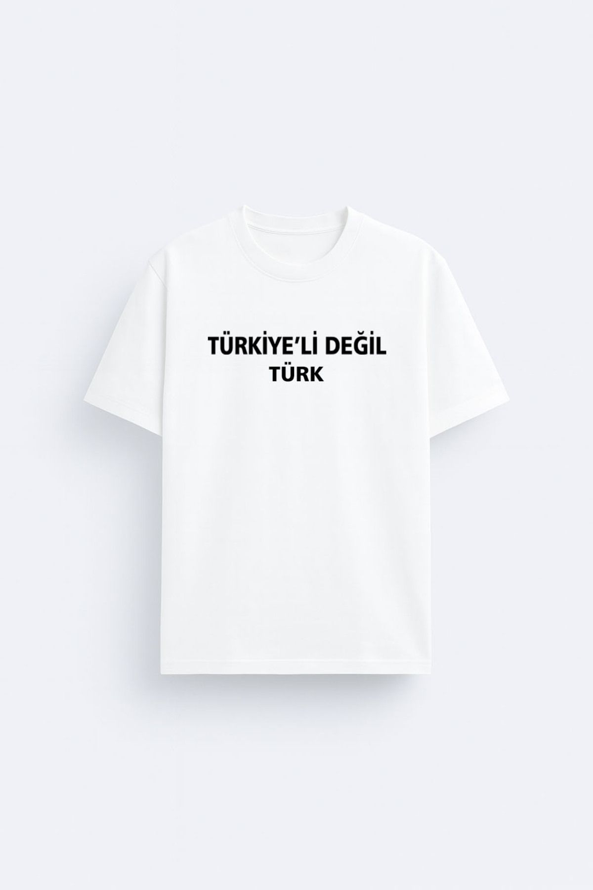 sielta Türkiyeli Değil Türk Baskılı Bisiklet Yaka Kadın Erkek Çocuk Tişört T-shirt