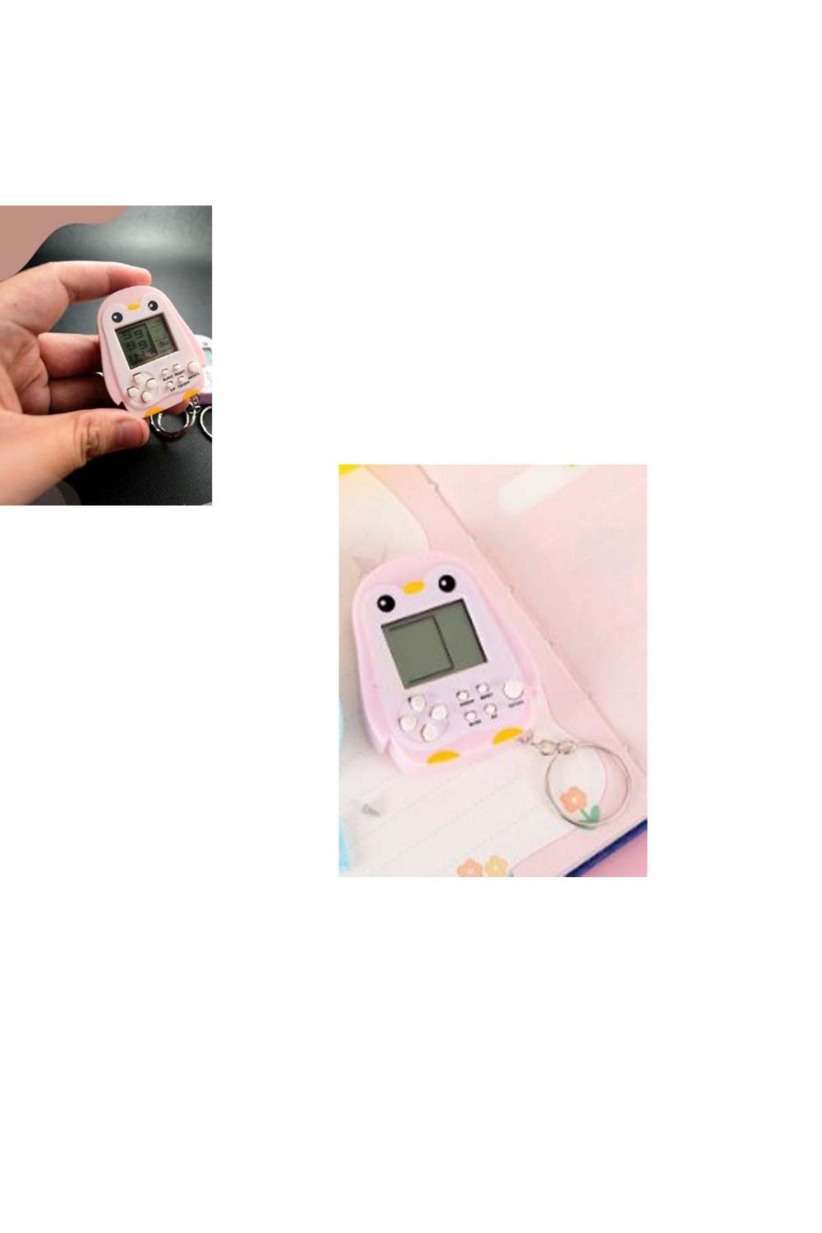 Paras Ticaret Mini Penguen Game Boy Anahtarlık Mini El Atarisi Anahtarlık (1 ADET) (EBAT: 6,1 cm x 5 cm x 1,3 cm)