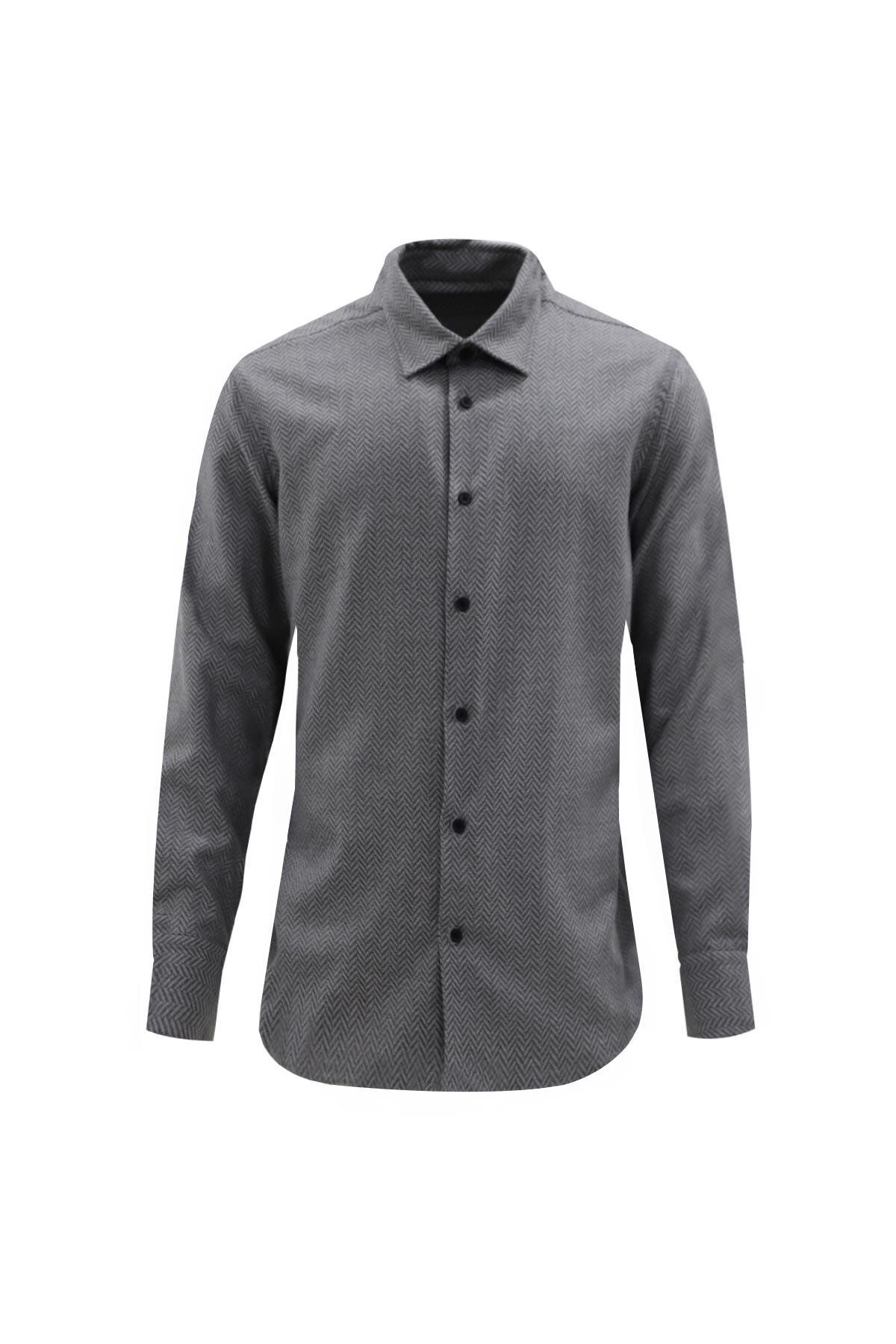 Uki GRİ Comfort Fit Gömlek Ceket