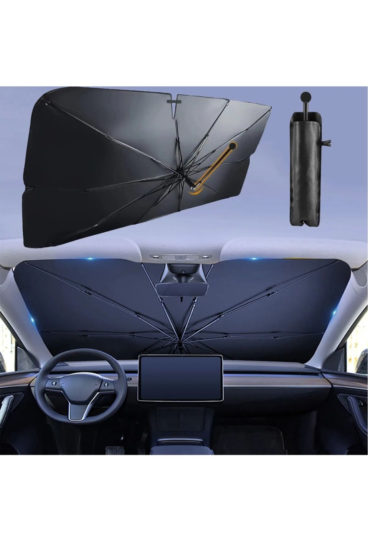 WEHHLER-Ford Puma 1.0L Ecoboost Mhev Titanium Manual 2024 Windshield Sunshade-Torpedo Guard with Folding Handle 3