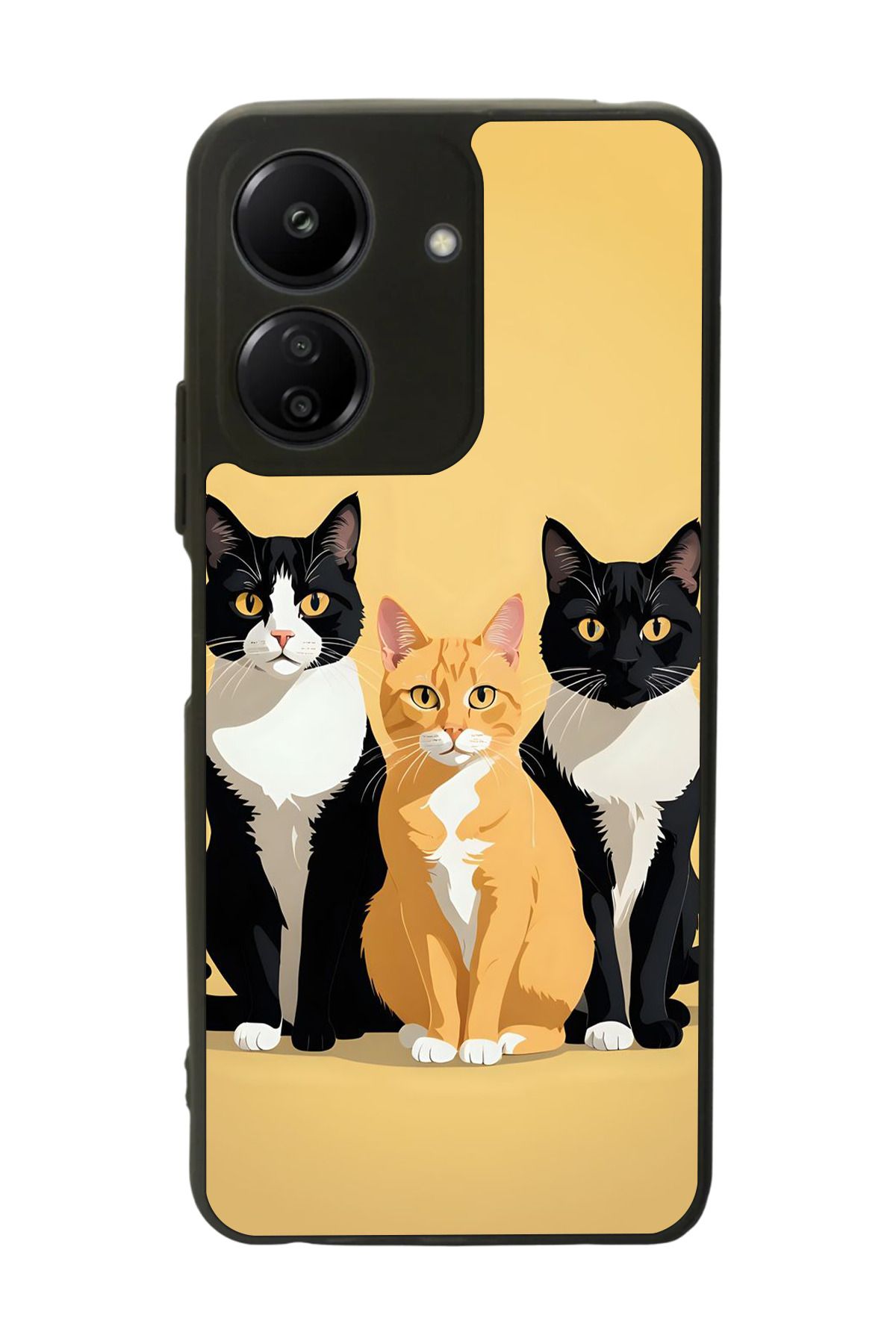 BGAKSESUAR Xiaomi Redmi 13C Uyumlu Mat Siyah Kılıf – Yumuşak Silikon, Koruyucu, Şok Emici Kapak