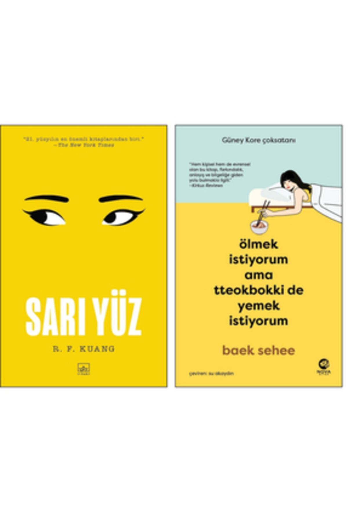 Yüzleşme Yayınları Sarı Yüz +Ölmek İstiyorum Ama Tteokbokki de Yemek İstiyorum + Okuma Sticker'ları