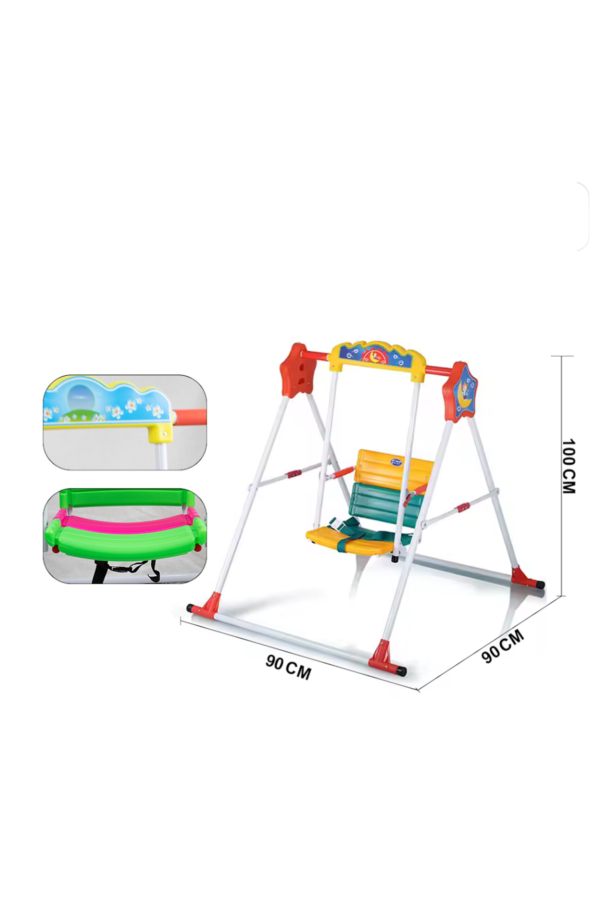 أرجوحة قابلة للطي مع حزام أمان