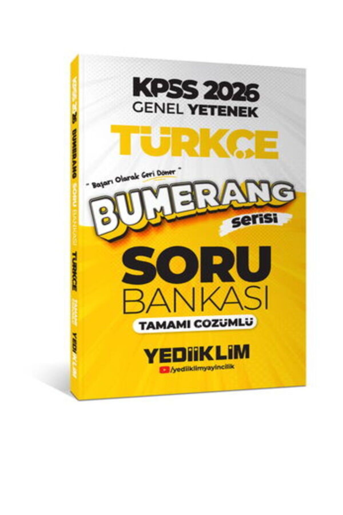 Yediiklim Yayınları Yediiklim Yayınları 2026 KPSS Genel Yetenek Bumerang Türkçe Tamamı Çözümlü Soru Bankası 416 Sayfa