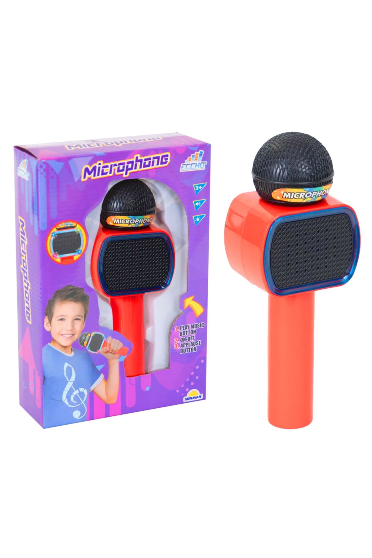 Banadabak ECCHO MİKROFON MY013 MÜZİKLİ IŞIKLI KIRMIZI 3+(1 ADET FİYATIDIR)