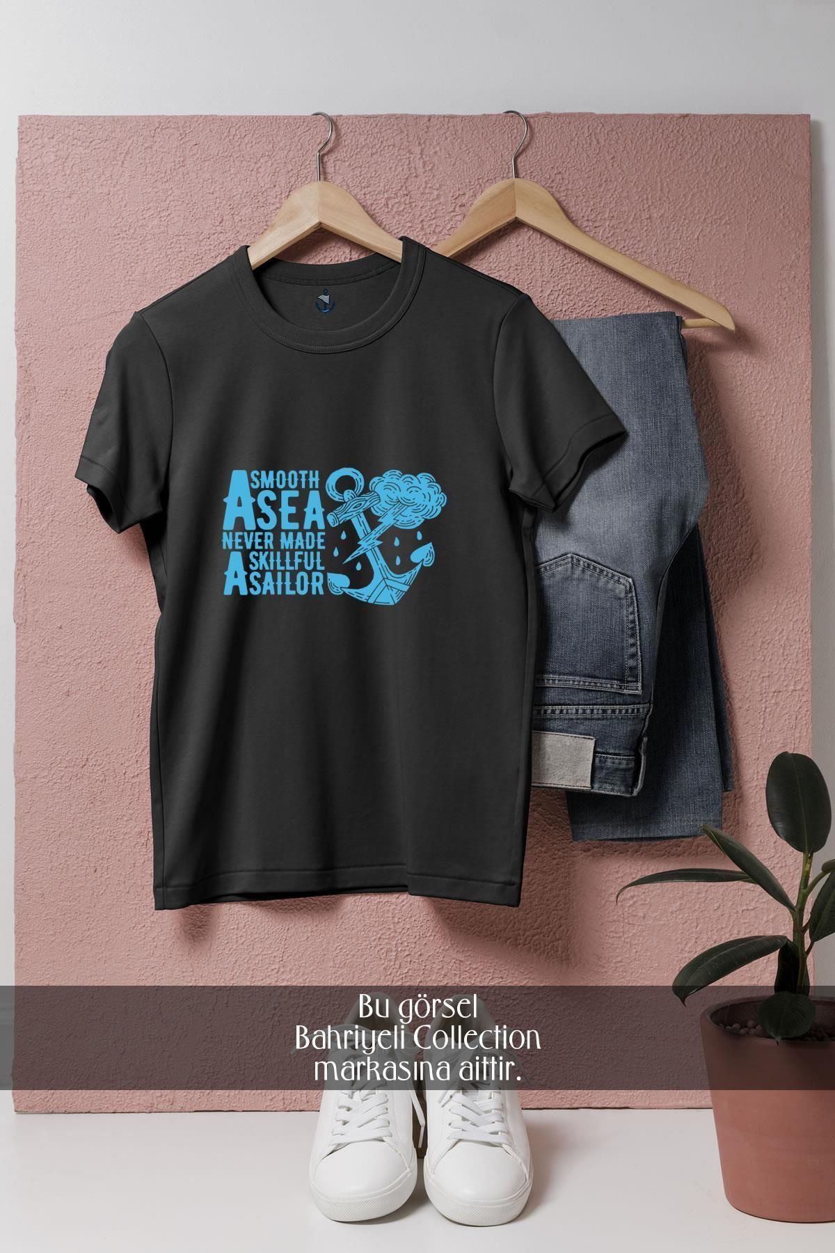 Bahriyeli Collection Oversize Tecrübeli Kaptan Tasarımlı Unisex T-Shirt