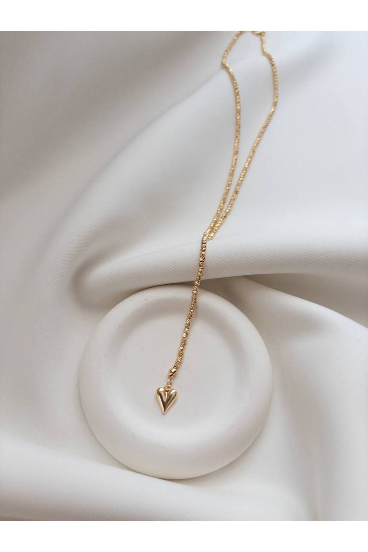 Minne Jewelry-Accessory Dorika Kolye - Sallantılı Dorika Kolye - Altın Renk Dorika Kolye