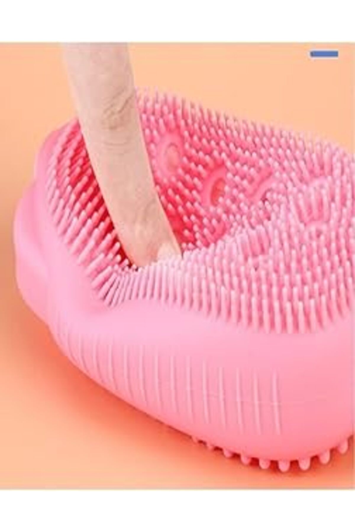 Mu Art Ahşap Neystore Silikonlu Sünger Hazneli Duş, Banyo, Hamam Kesesi, Masajlı Yumuşak Duş Lifi, Banyo Kesesi