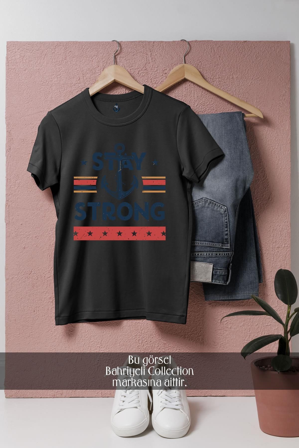Bahriyeli Collection Oversize Stay Strong Tasarımlı Unisex T-Shirt
