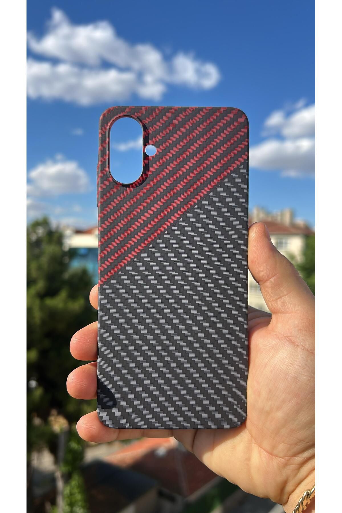 Hatreds Samsung Galaxy A06 Kılıf Karbon Fiber Tasarım A++ Kalite Kapak