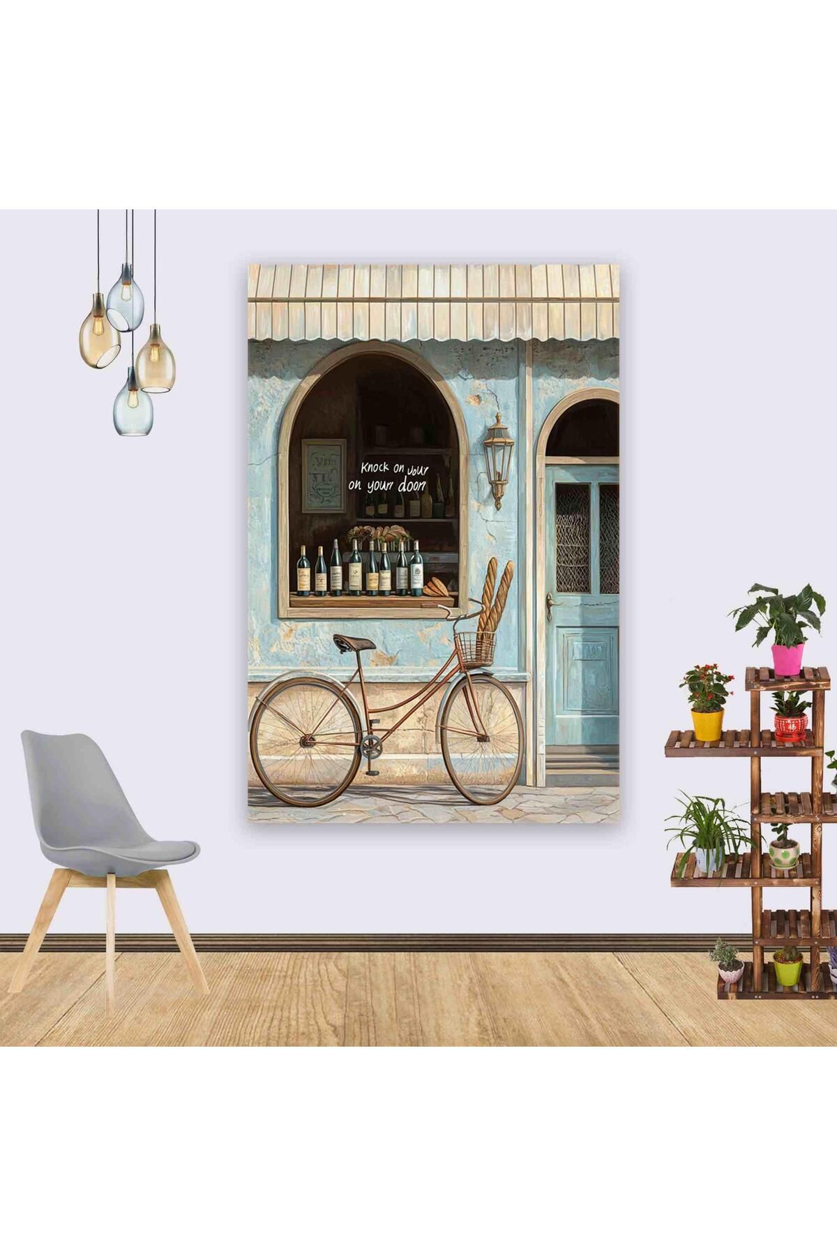 Ritmo Canvas The Bycle on the Coffe Kanvas Tablo