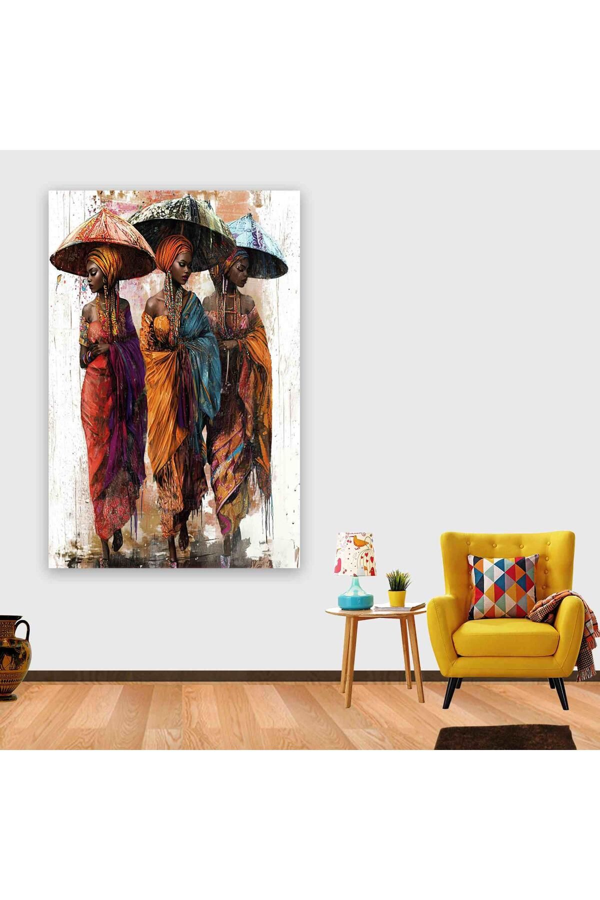 Ritmo Canvas Ethnic Africian Three Womens Kanvas Tablo