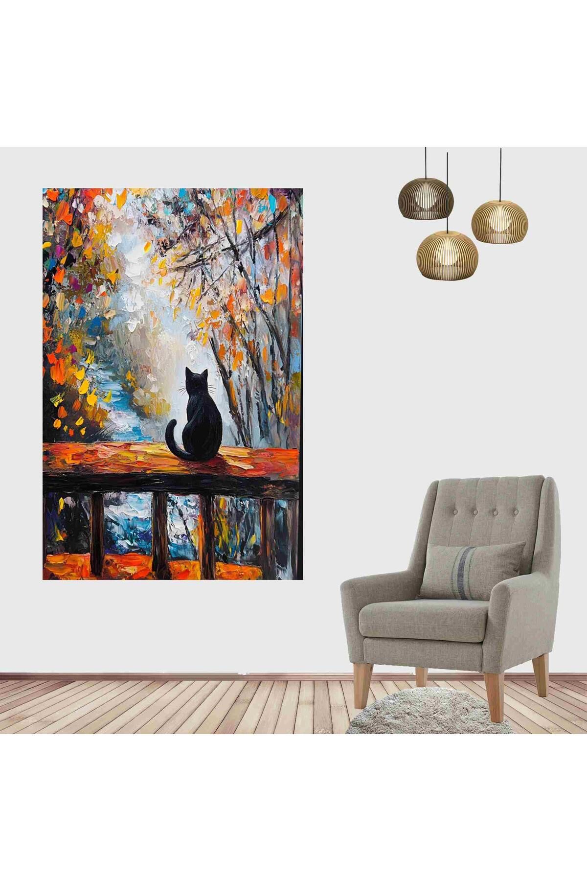 Ritmo Canvas Manzarayı Seyreden Kedi Kanvas Tablo